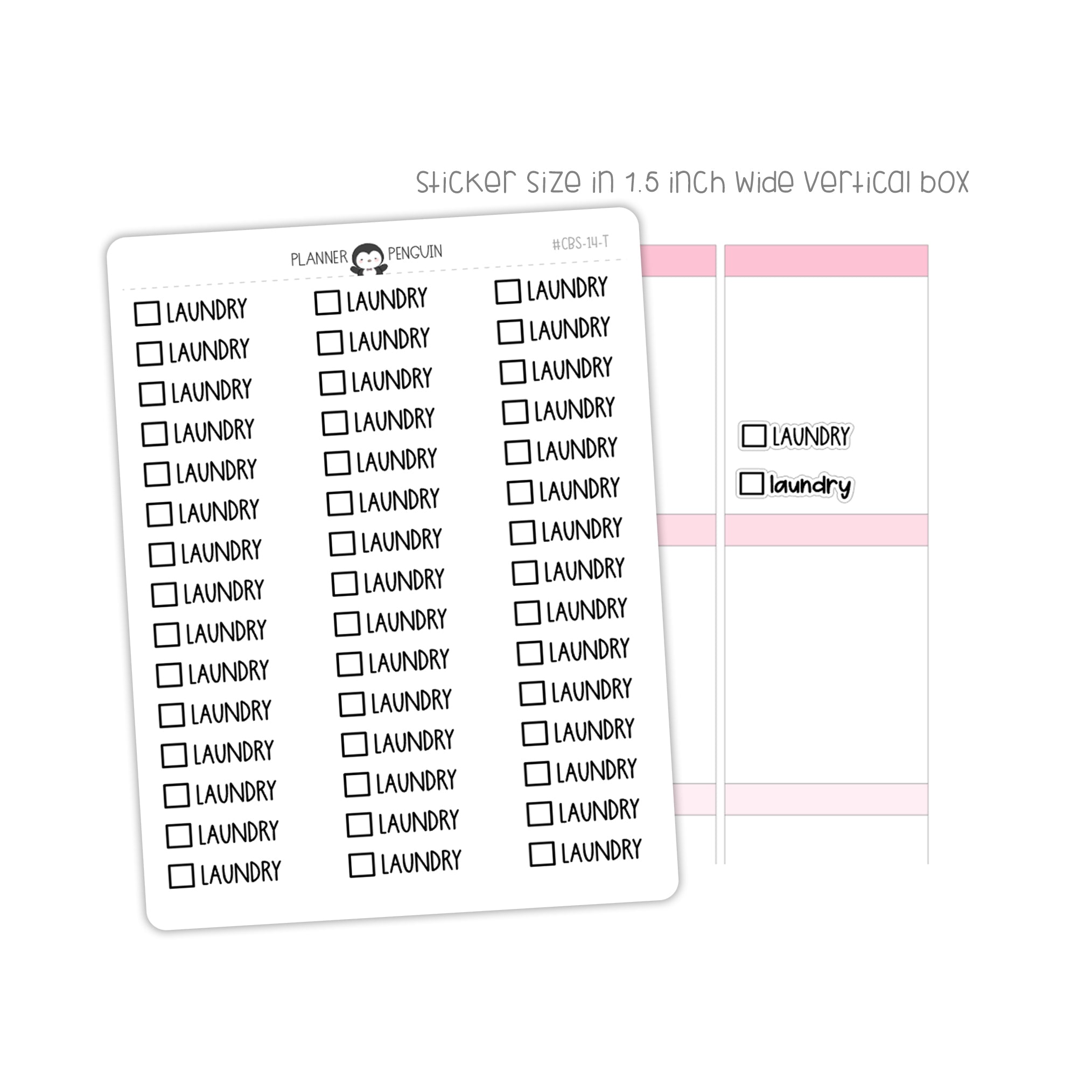 Laundry Checkbox Text Stickers
