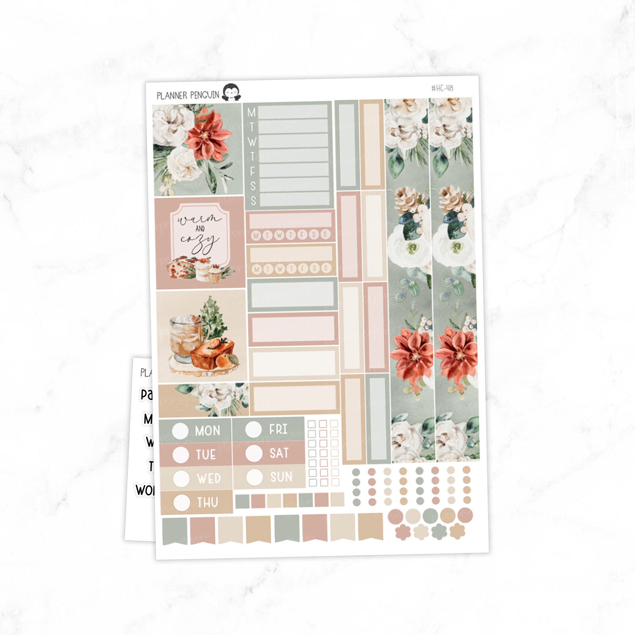 Cocoa Hobonichi Cousin A5 Weekly Sticker Kit // #HC-48