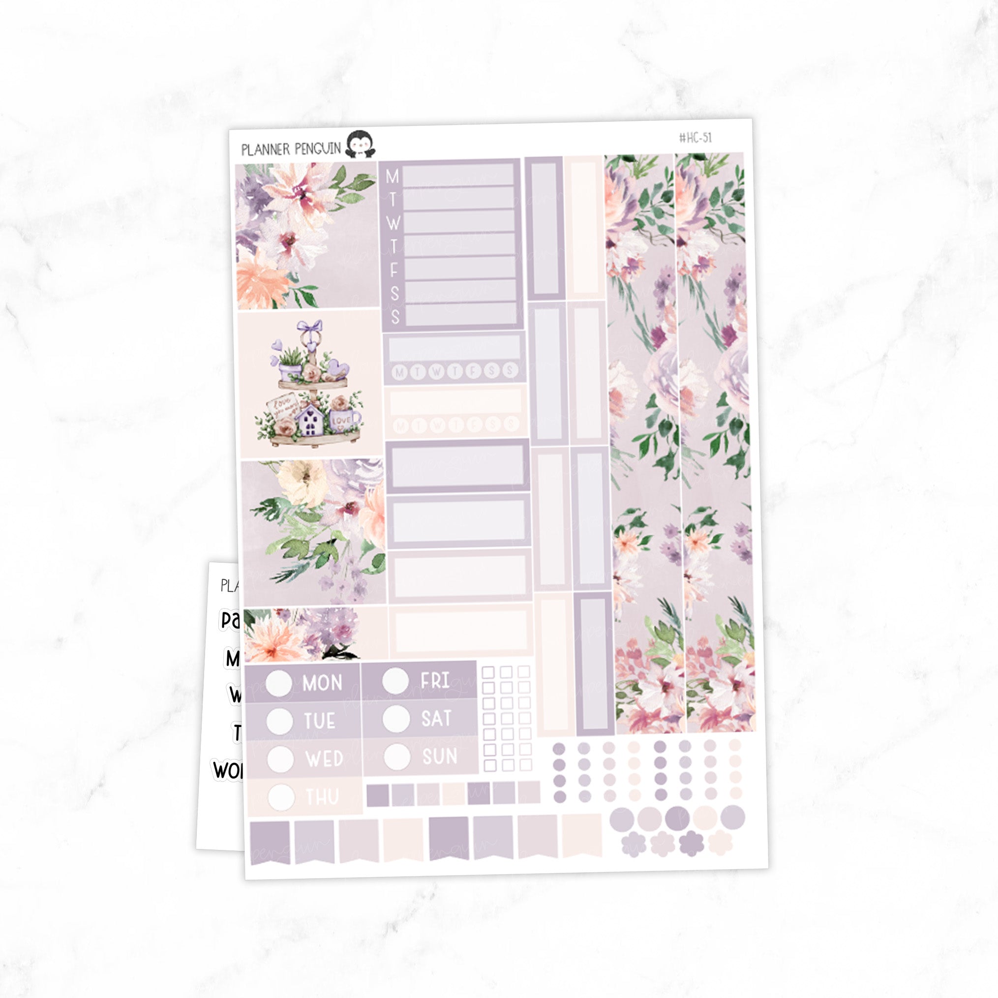Love StoryHobonichi Cousin A5 Weekly Sticker Kit // #HC-51