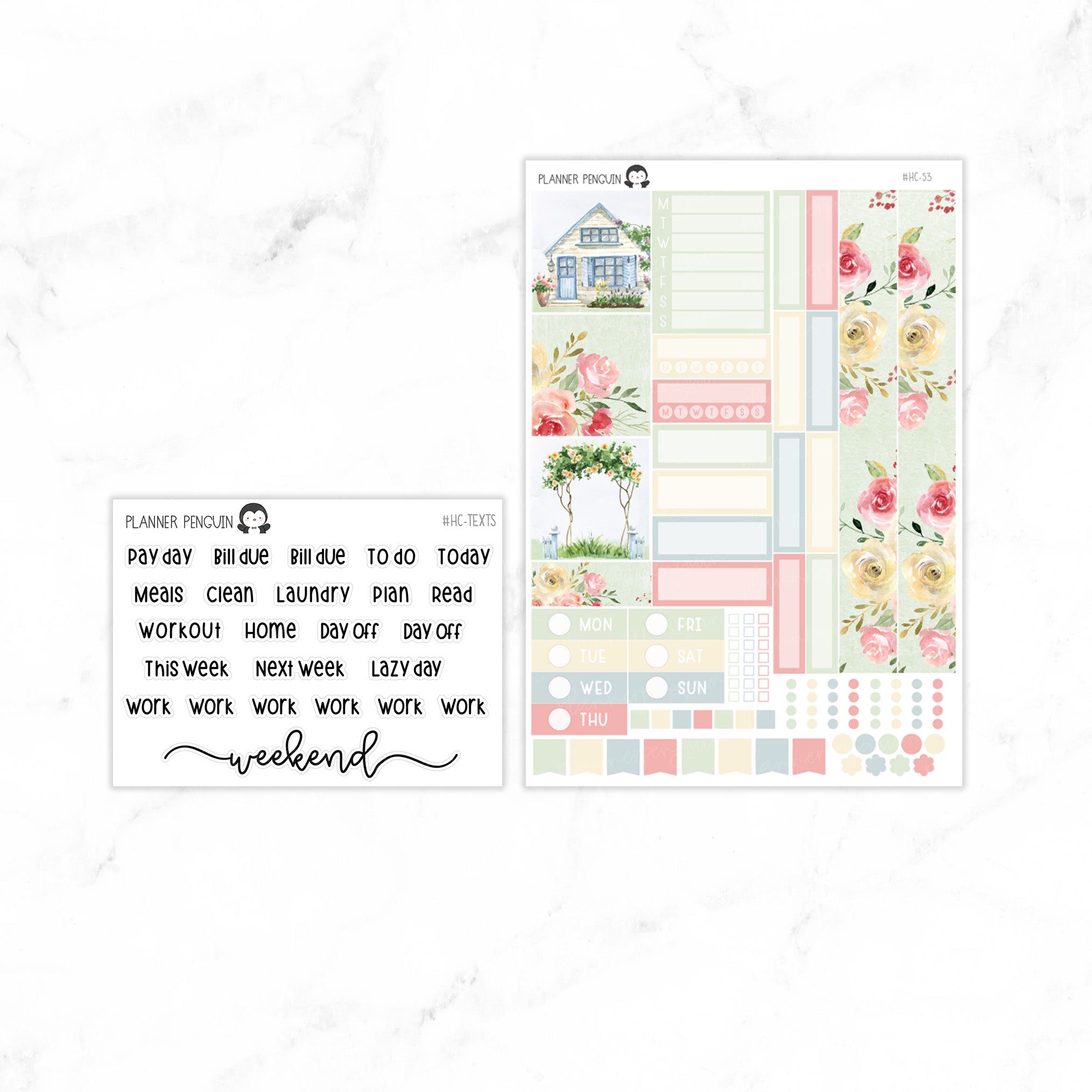 Farmhouse Hobonichi Cousin A5 Weekly Sticker Kit // #HC-53