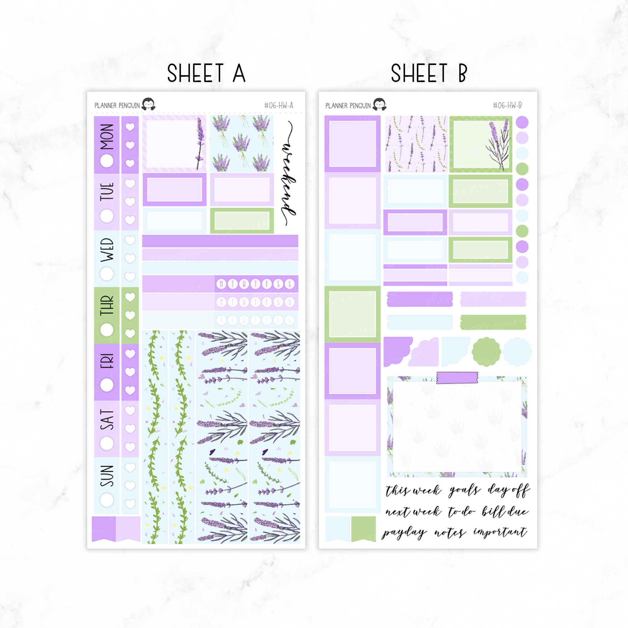 Lavender Hobonichi Weeks kit