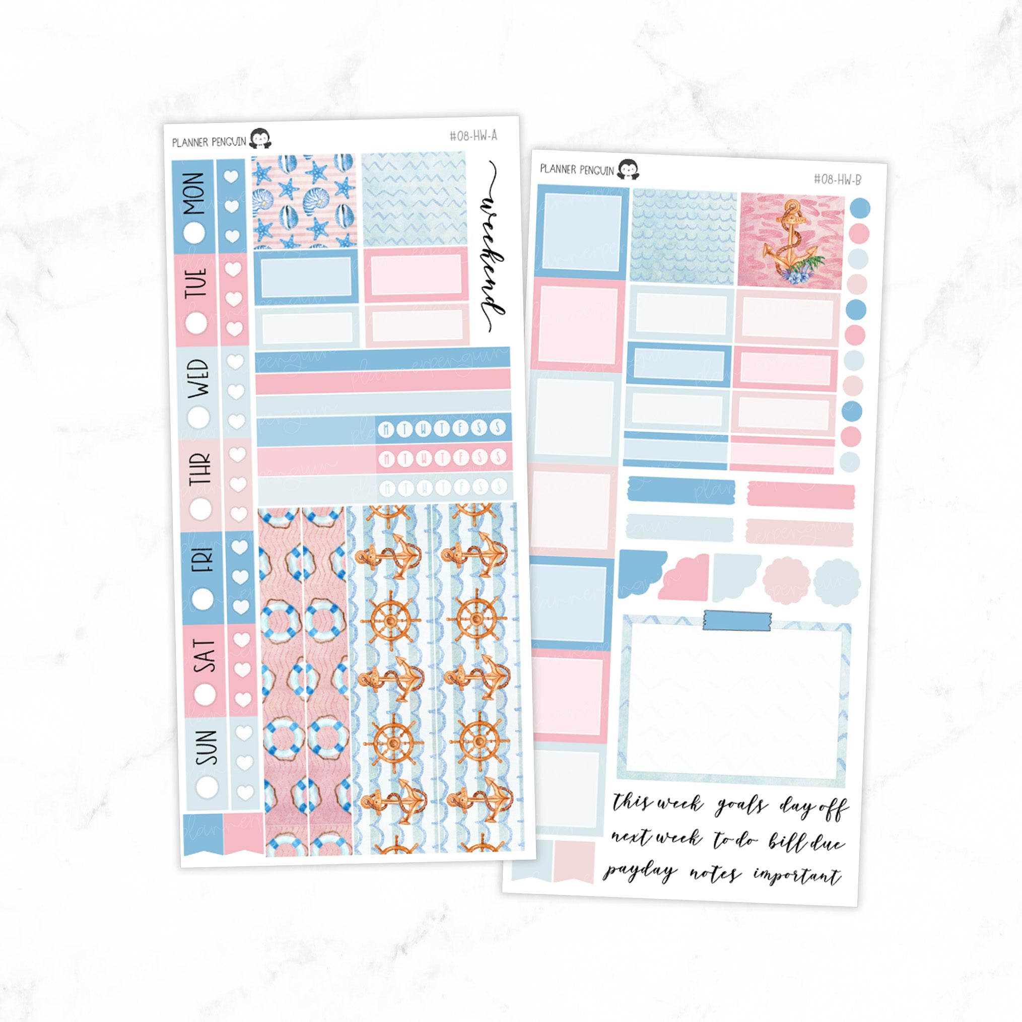 Seashells Hobonichi Weeks kit