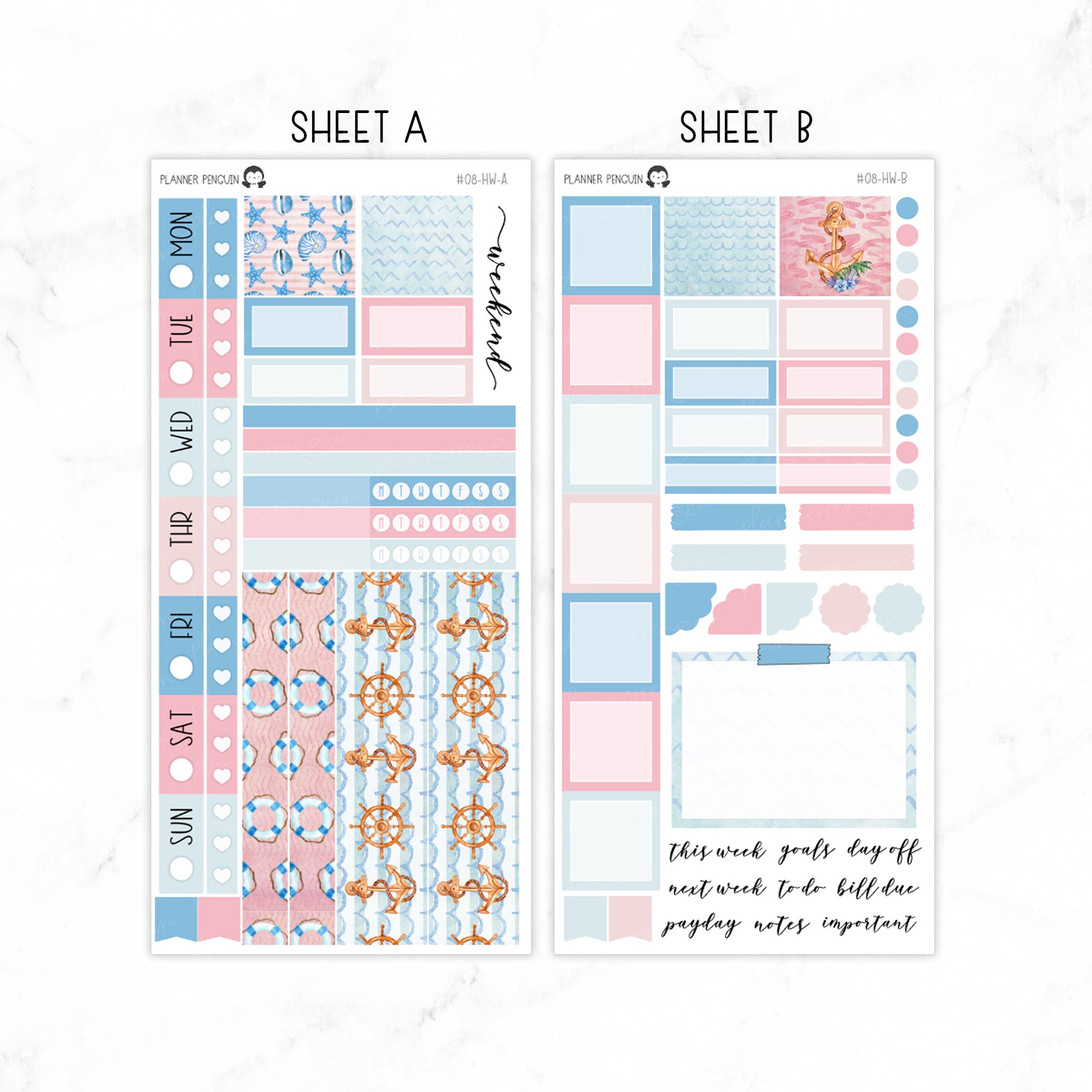 Seashells Hobonichi Weeks kit