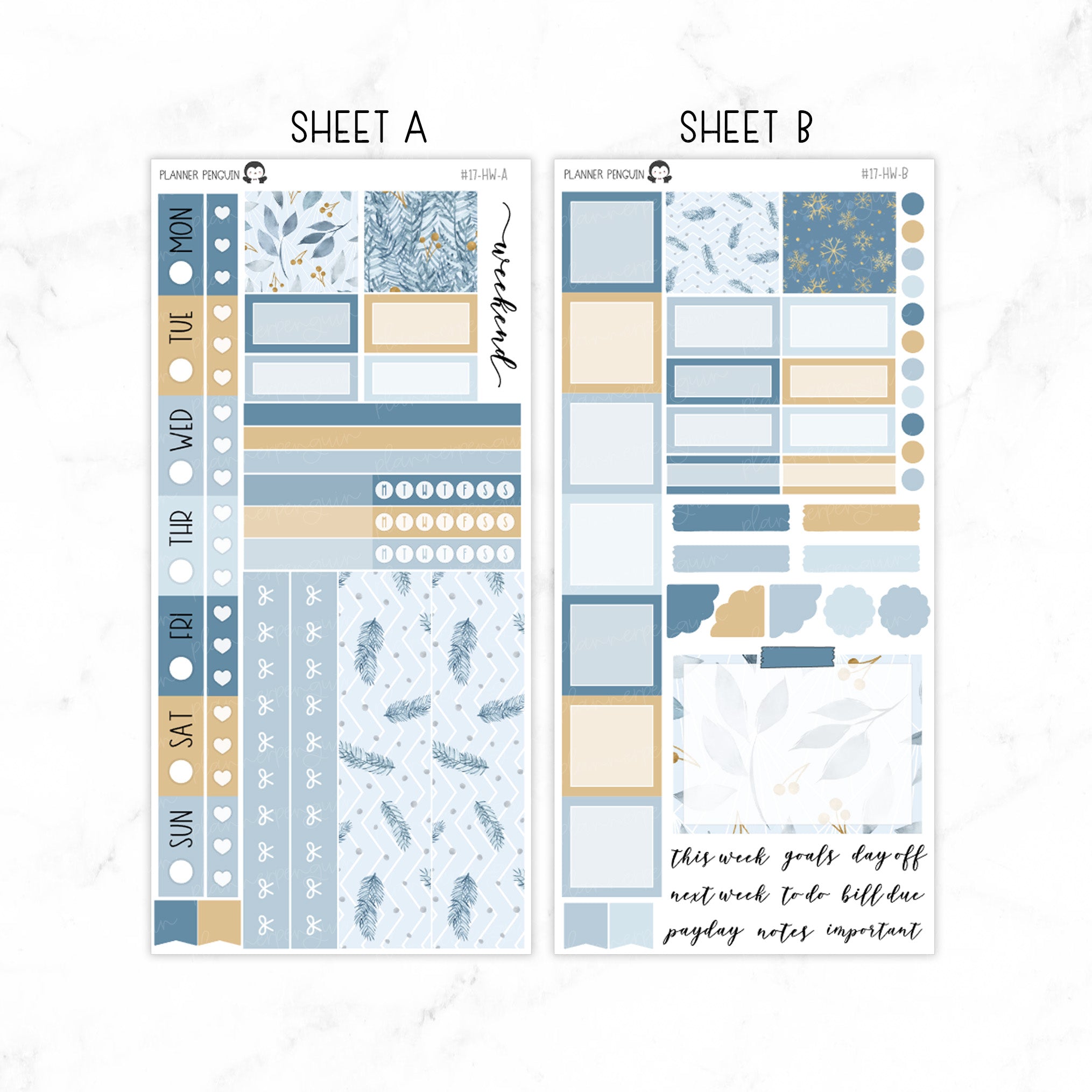 Winter Breeze Hobonichi Weeks kit