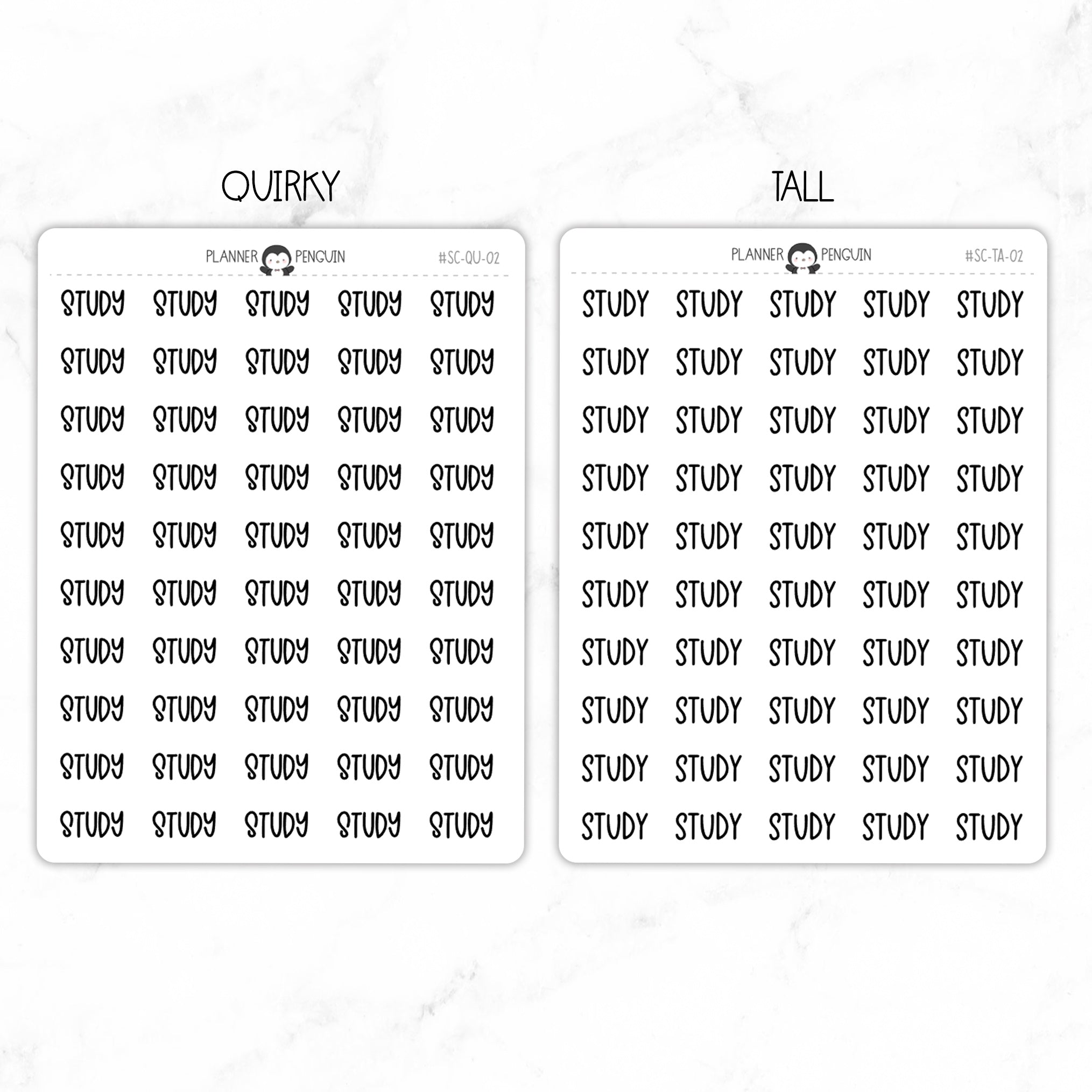 Study Script Stickers