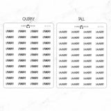 Laundry Script Stickers