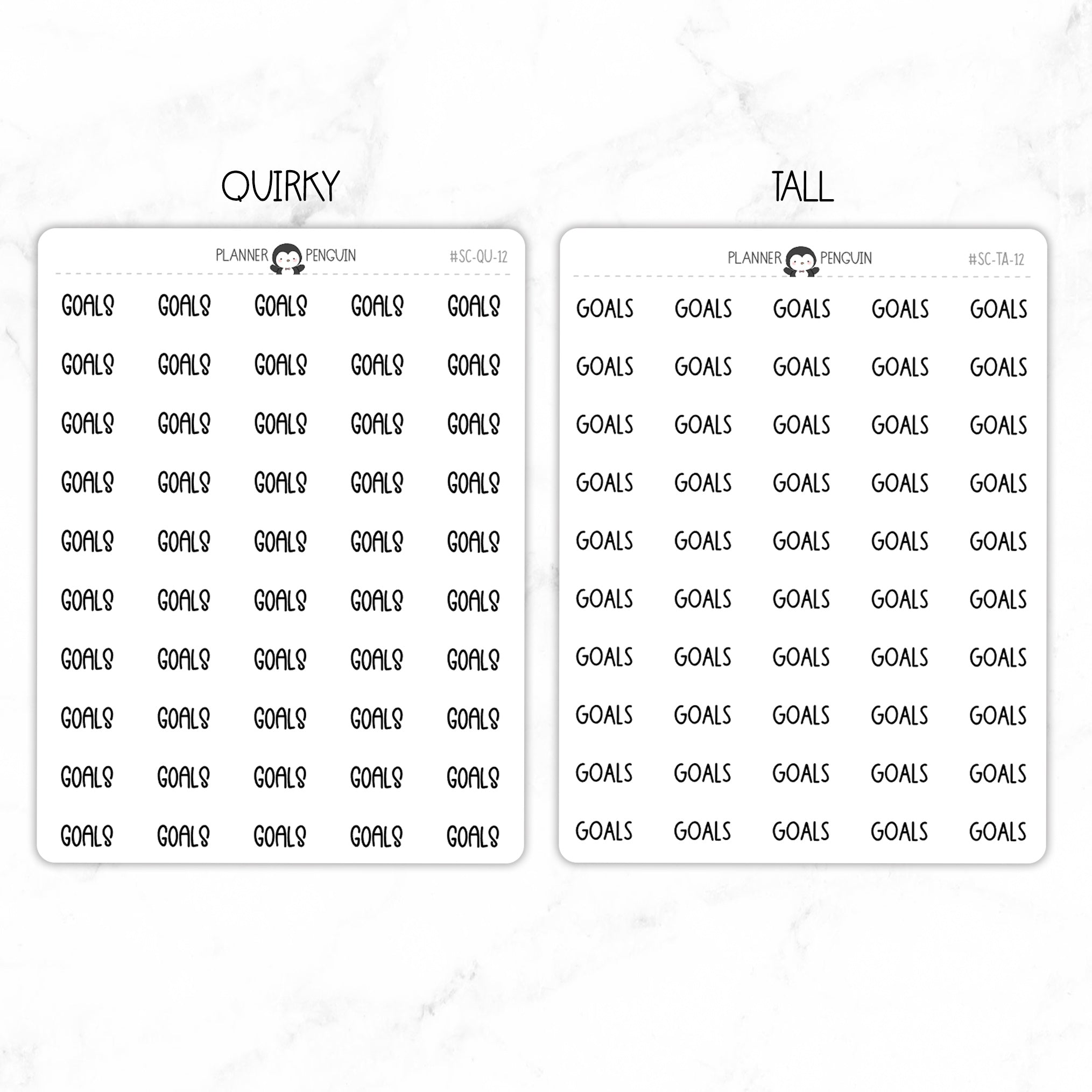 Goals Script Stickers