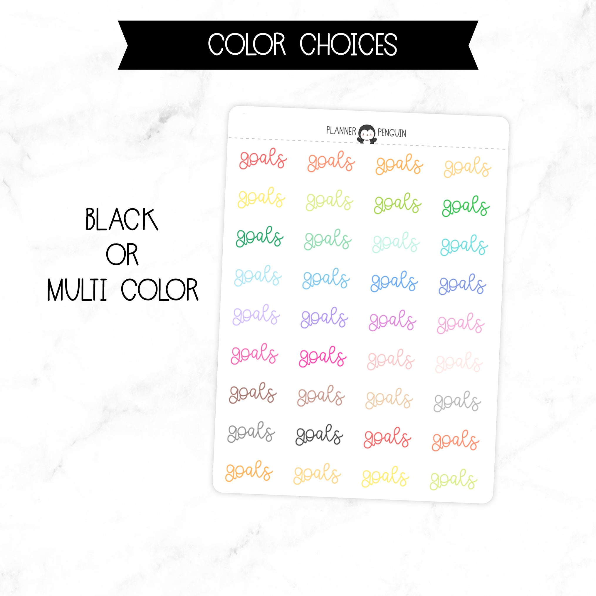 Goals Script Stickers