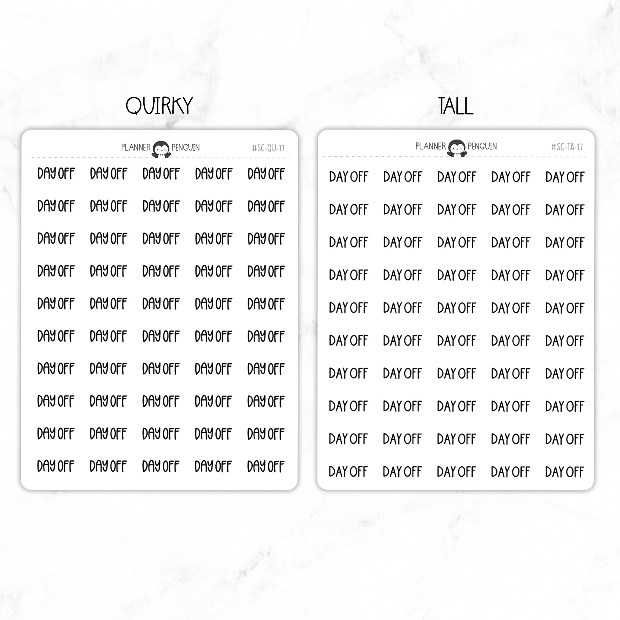 Day Off Script Stickers
