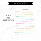 Meditate Script Stickers