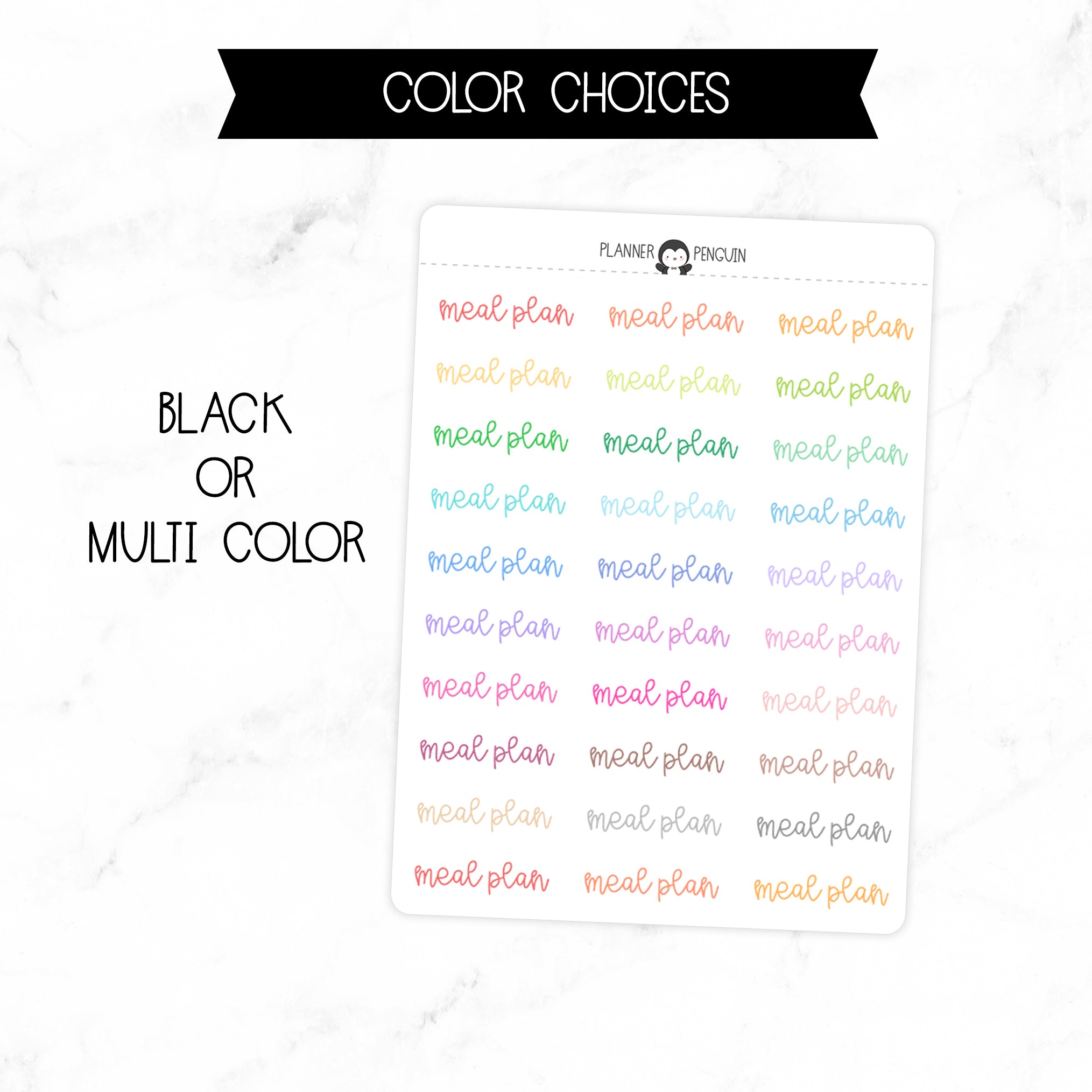 Meal Plan Script Stickers