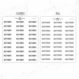 Next Month Script Stickers