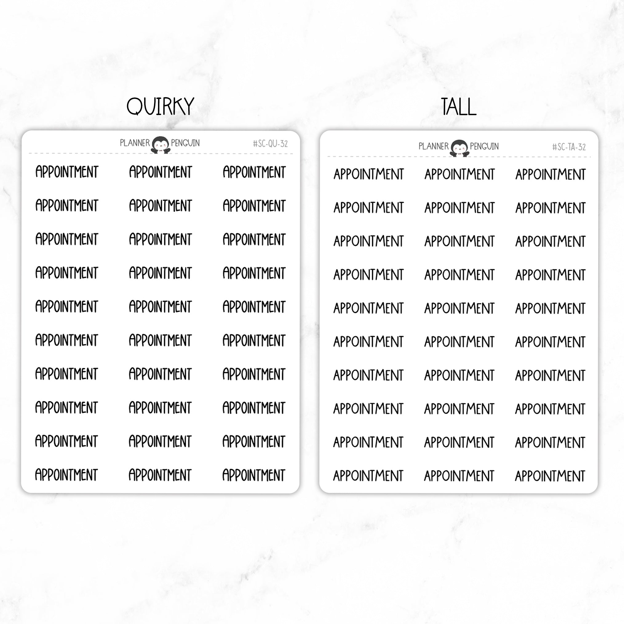 Appointment Script Stickers