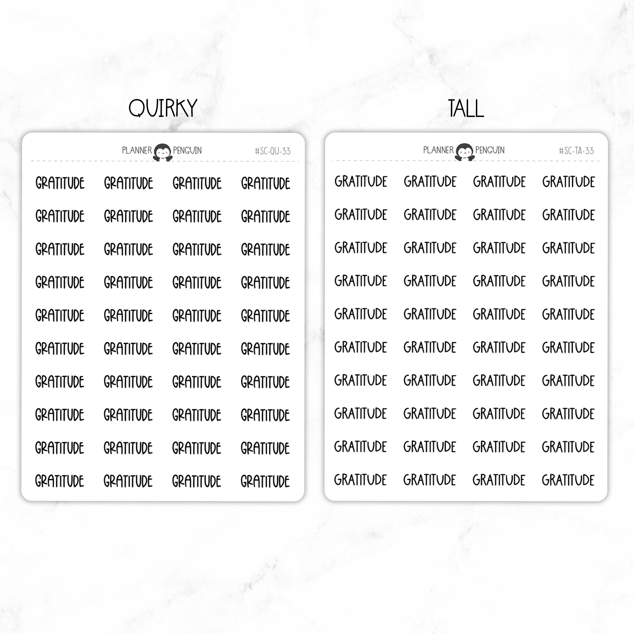 Gratitude Script Stickers