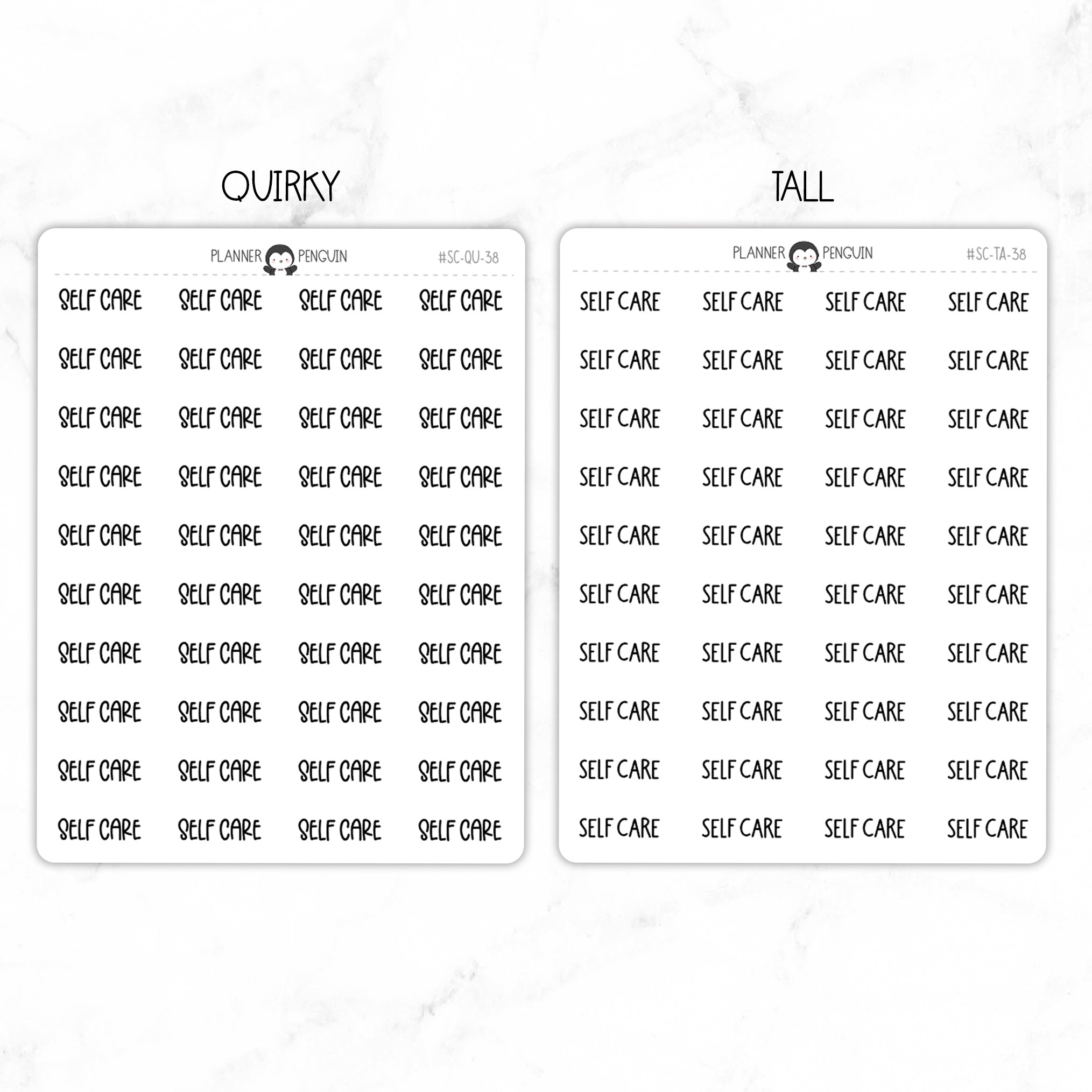 Self Care Script Stickers