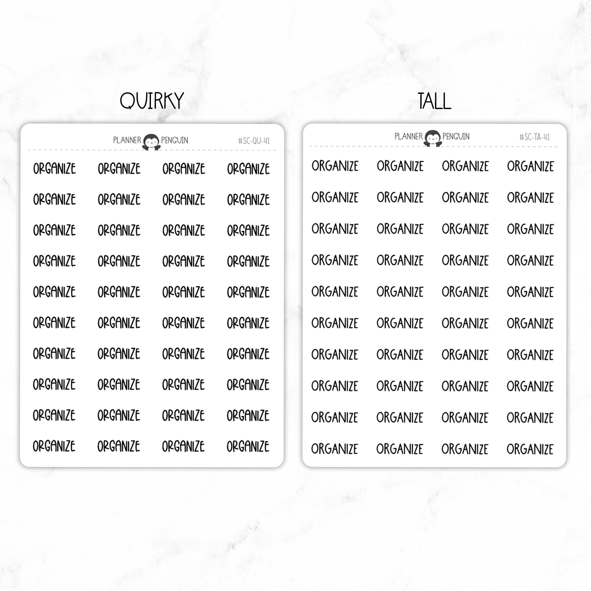 Organize Script Stickers