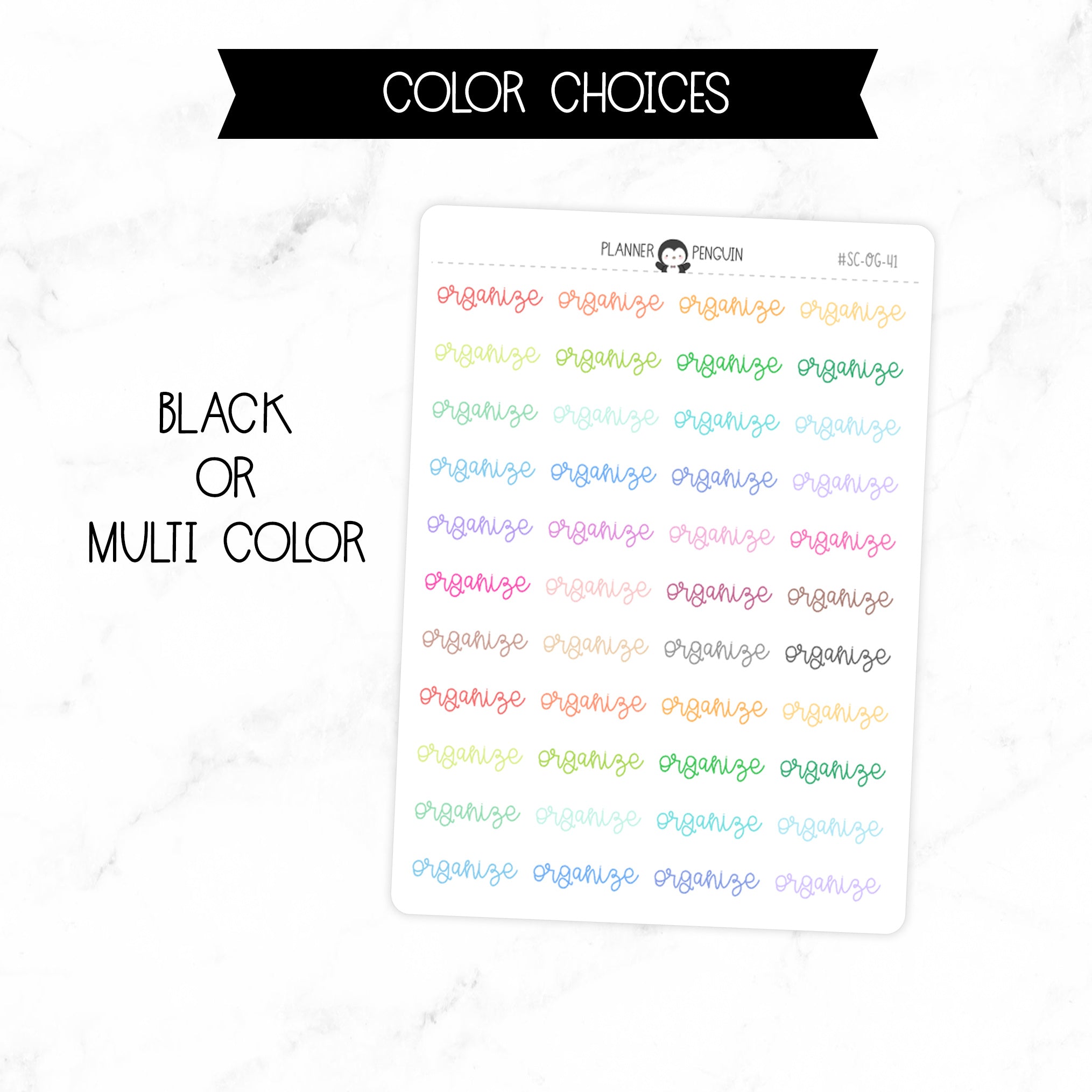 Organize Script Stickers