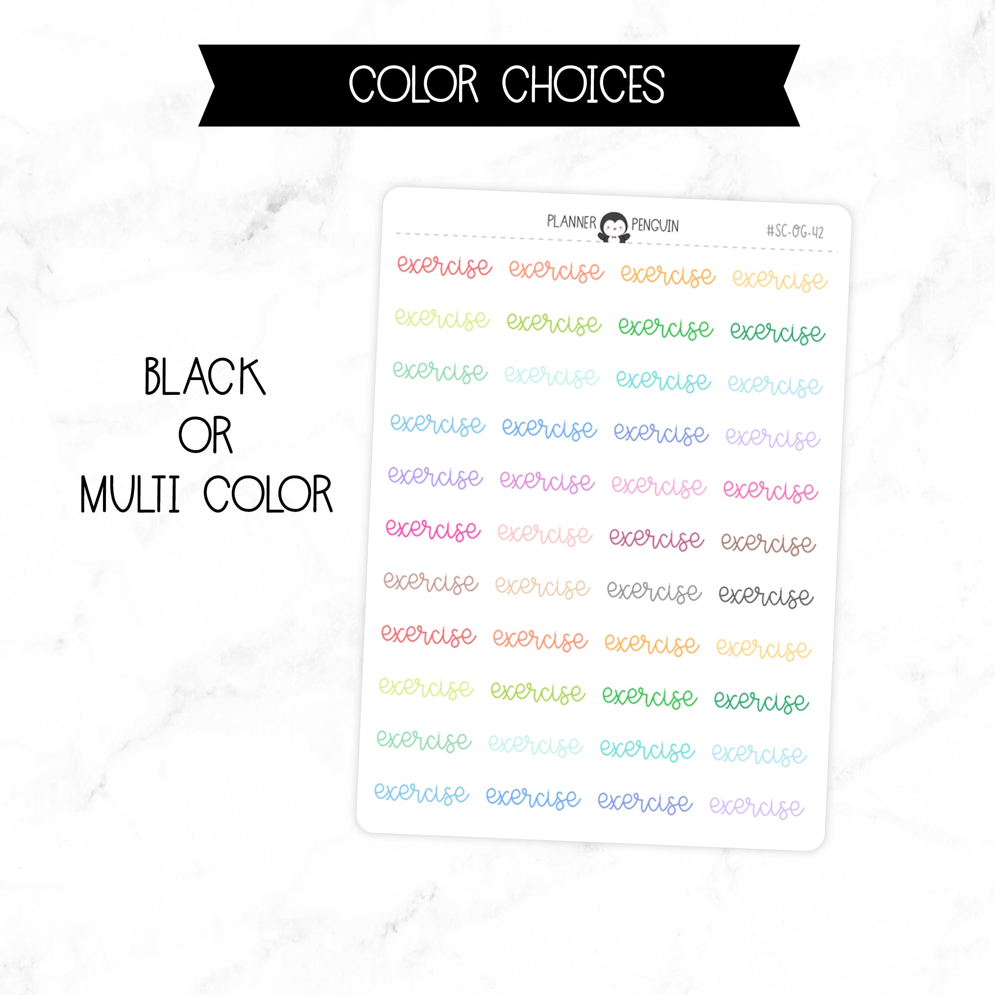 Exercise Script Stickers