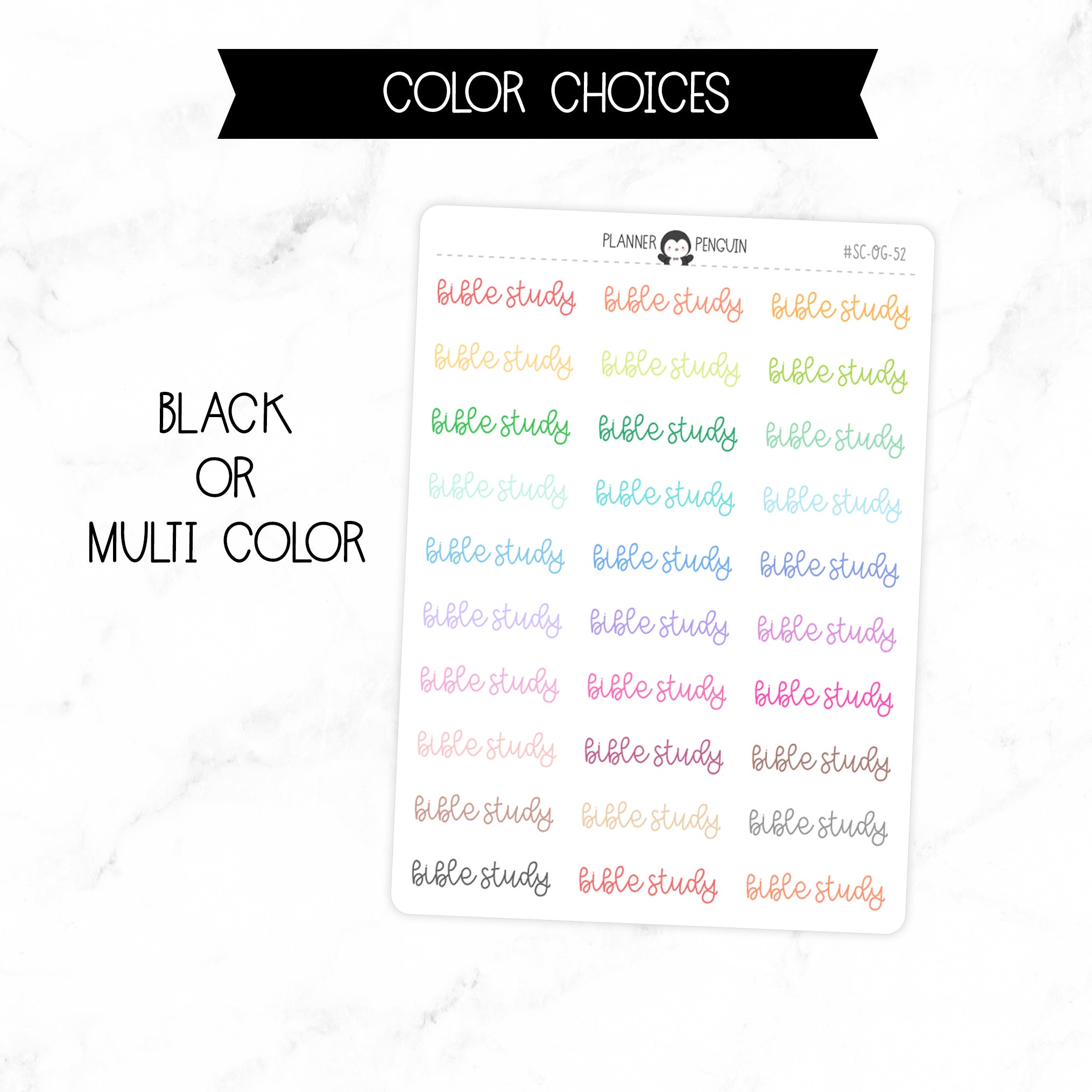 Bible Study Script Stickers