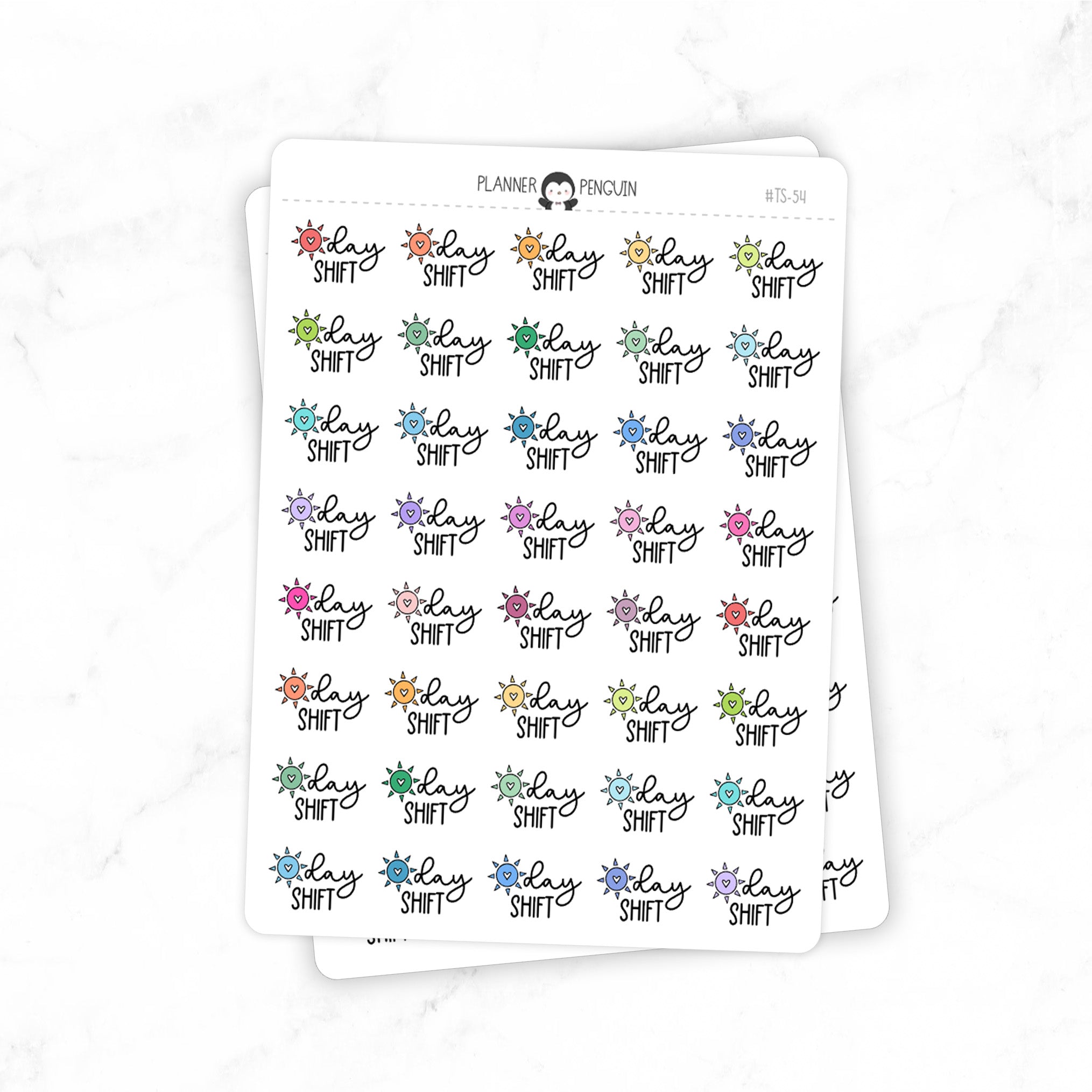 Day Shift - Icon Script Stickers