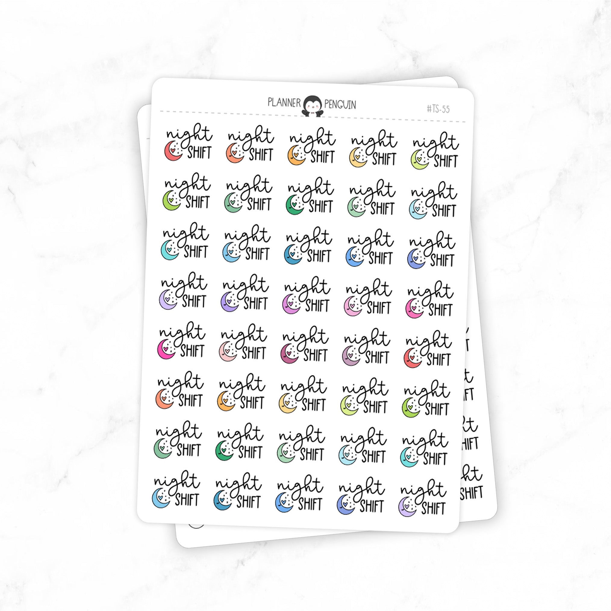 Night Shift - Icon Script Stickers