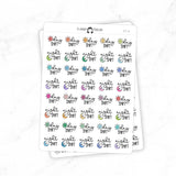 Day and Night Shift - Icon Script Stickers