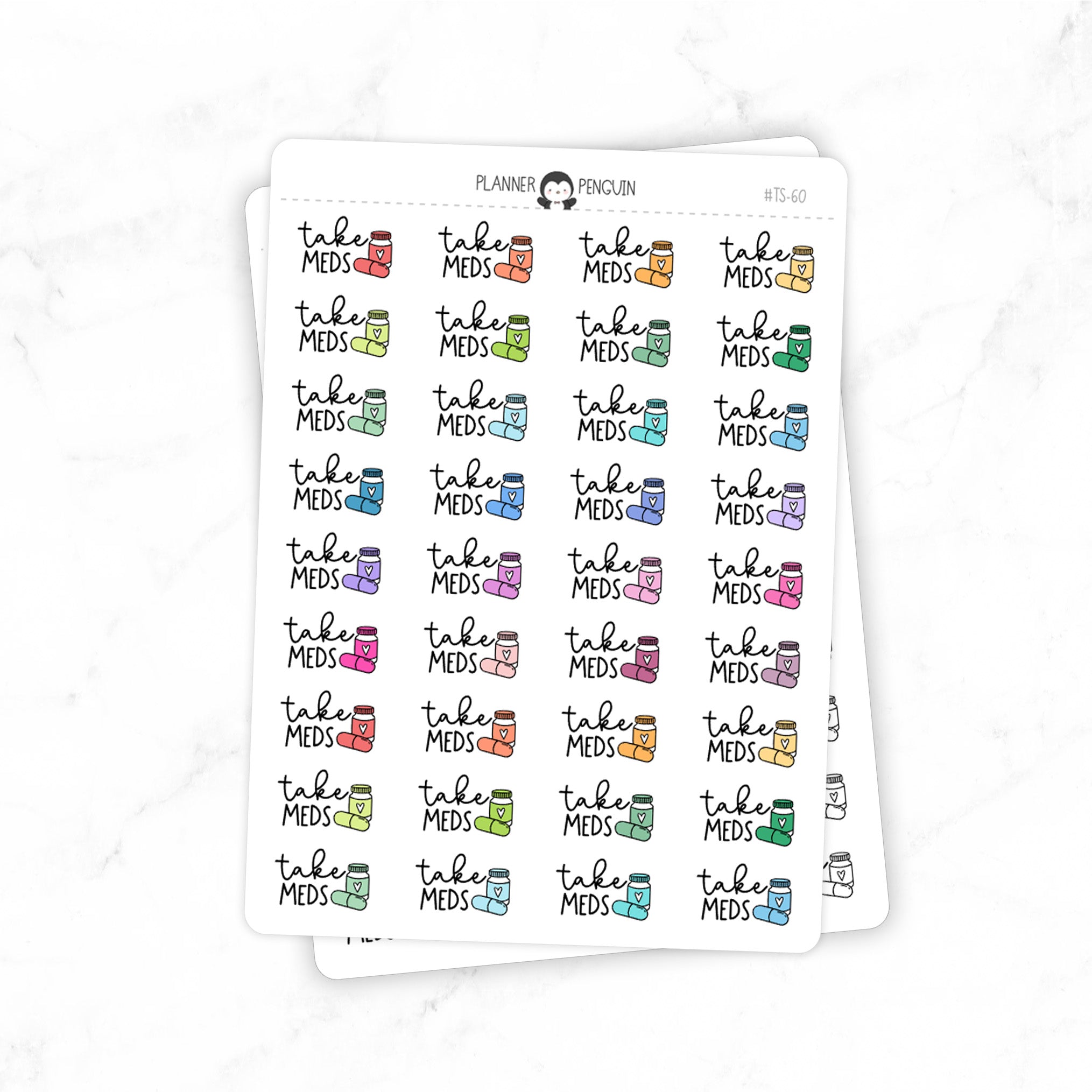 Take Meds - Icon Script Stickers