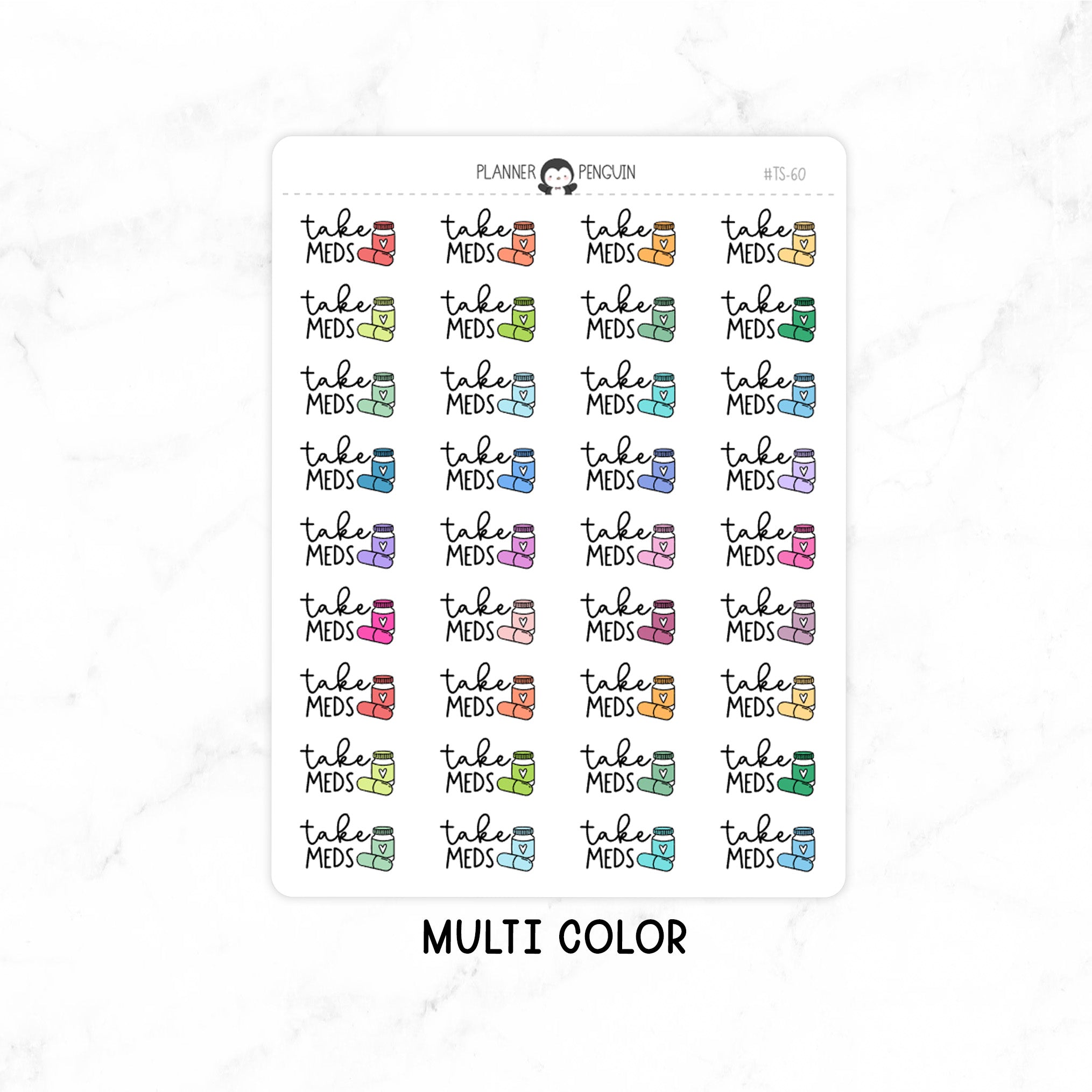 Take Meds - Icon Script Stickers