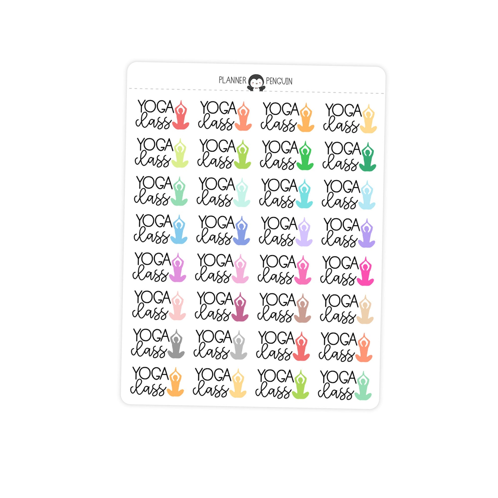Yoga time Yoga class - Icon Script Stickers