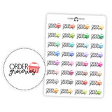 Order Groceries - Icon Script Stickers