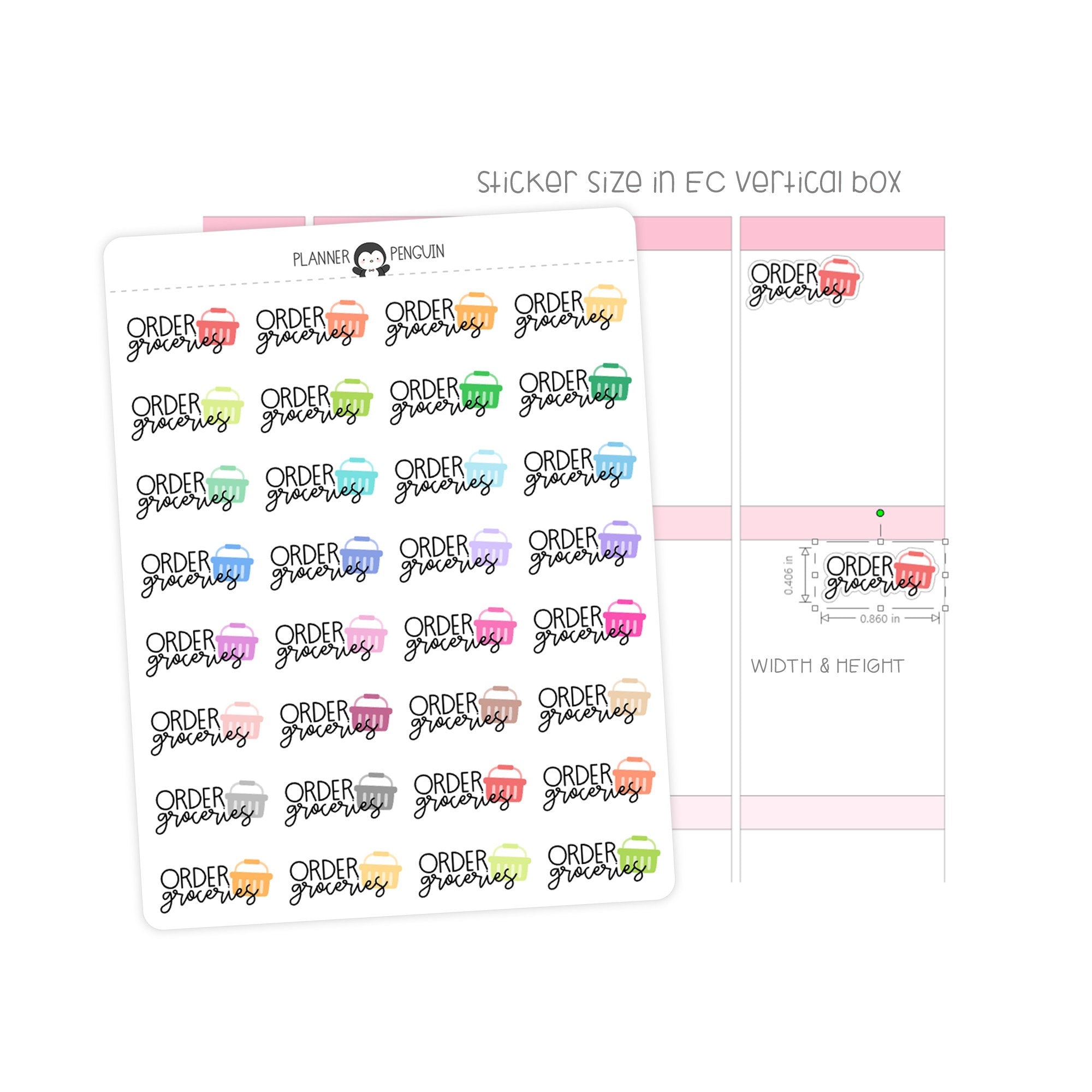 Order Groceries - Icon Script Stickers