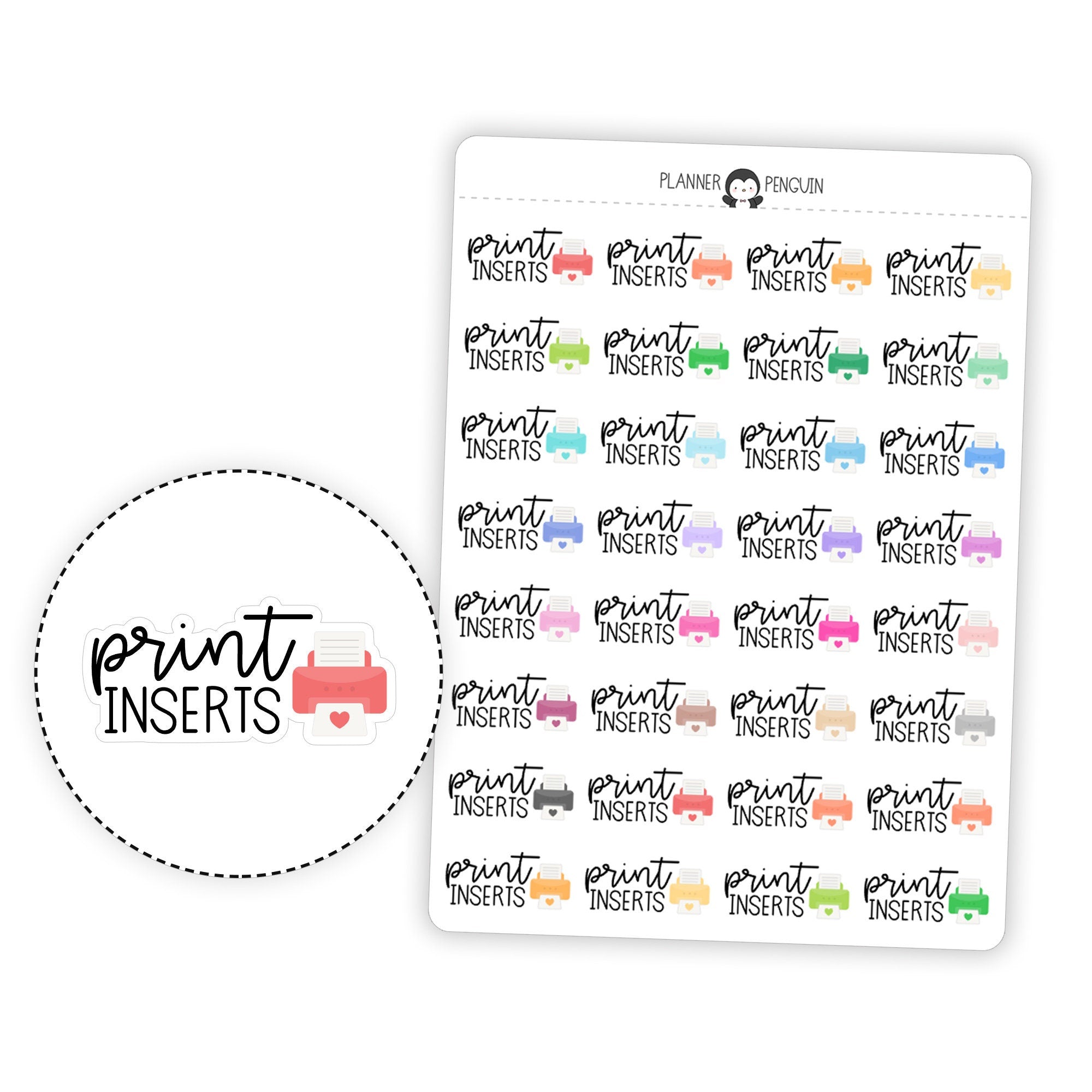 Print Inserts - Icon Script Stickers
