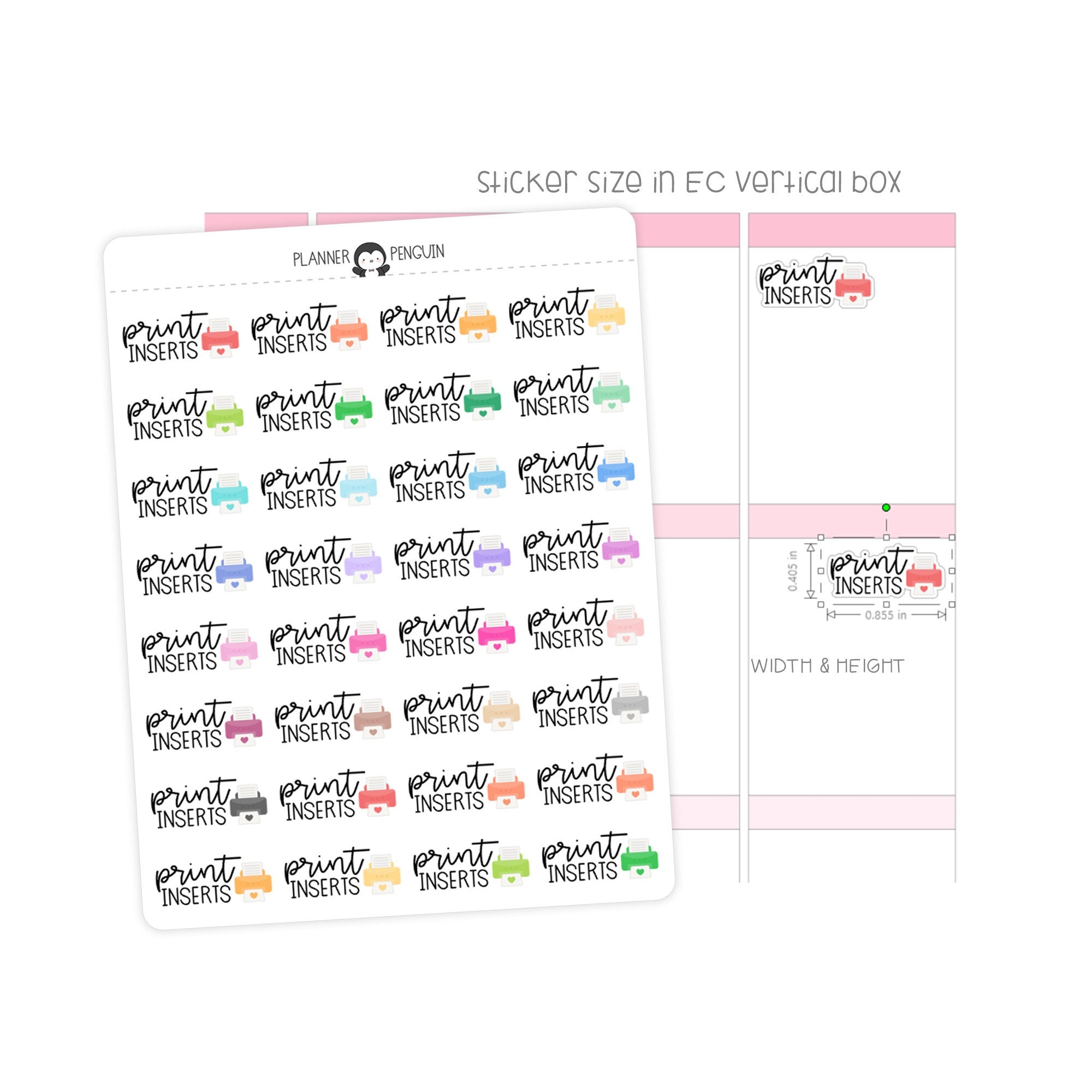 Print Inserts - Icon Script Stickers