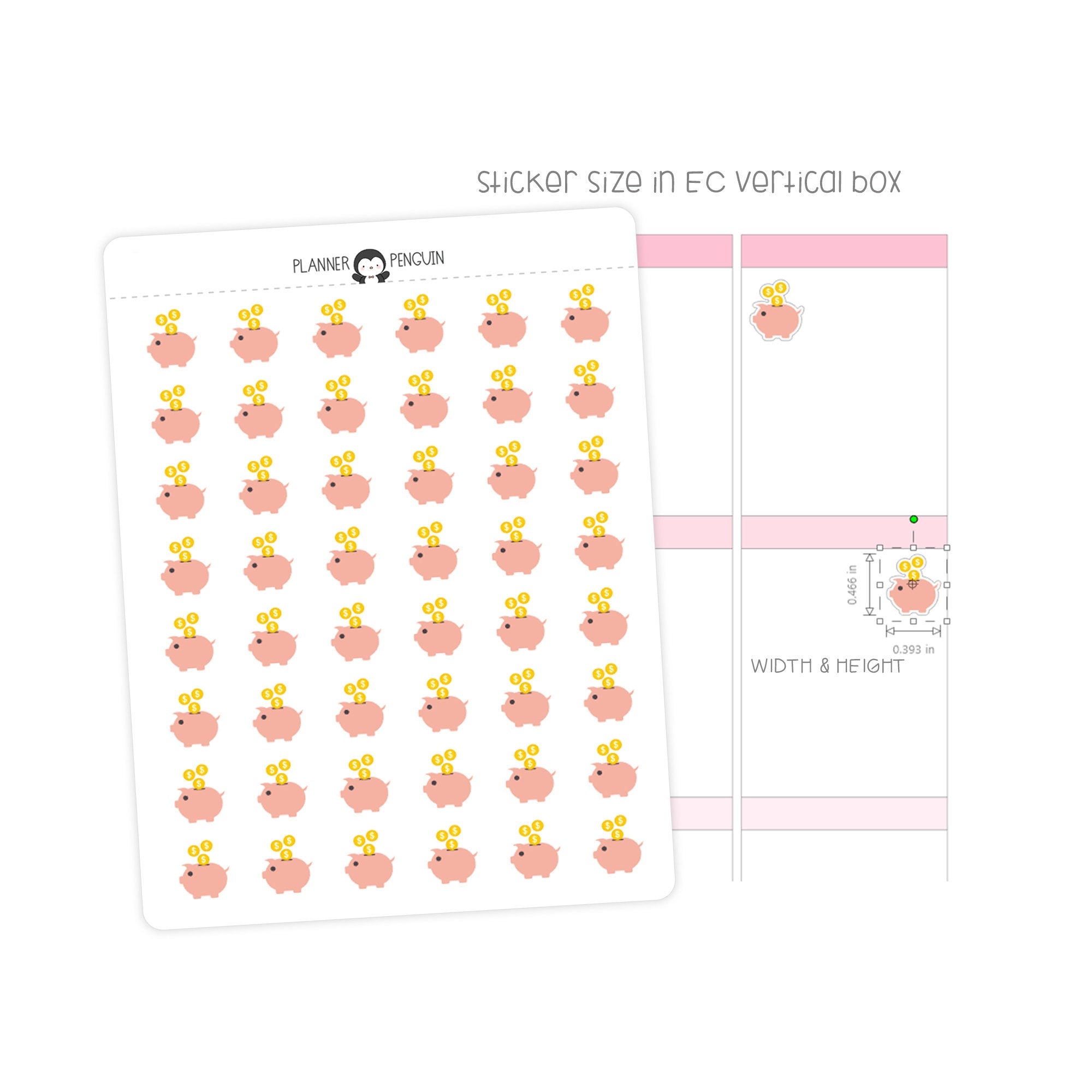 Piggy Bank - Icon Planner Stickers