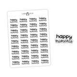 Happy Moments Typography stickers