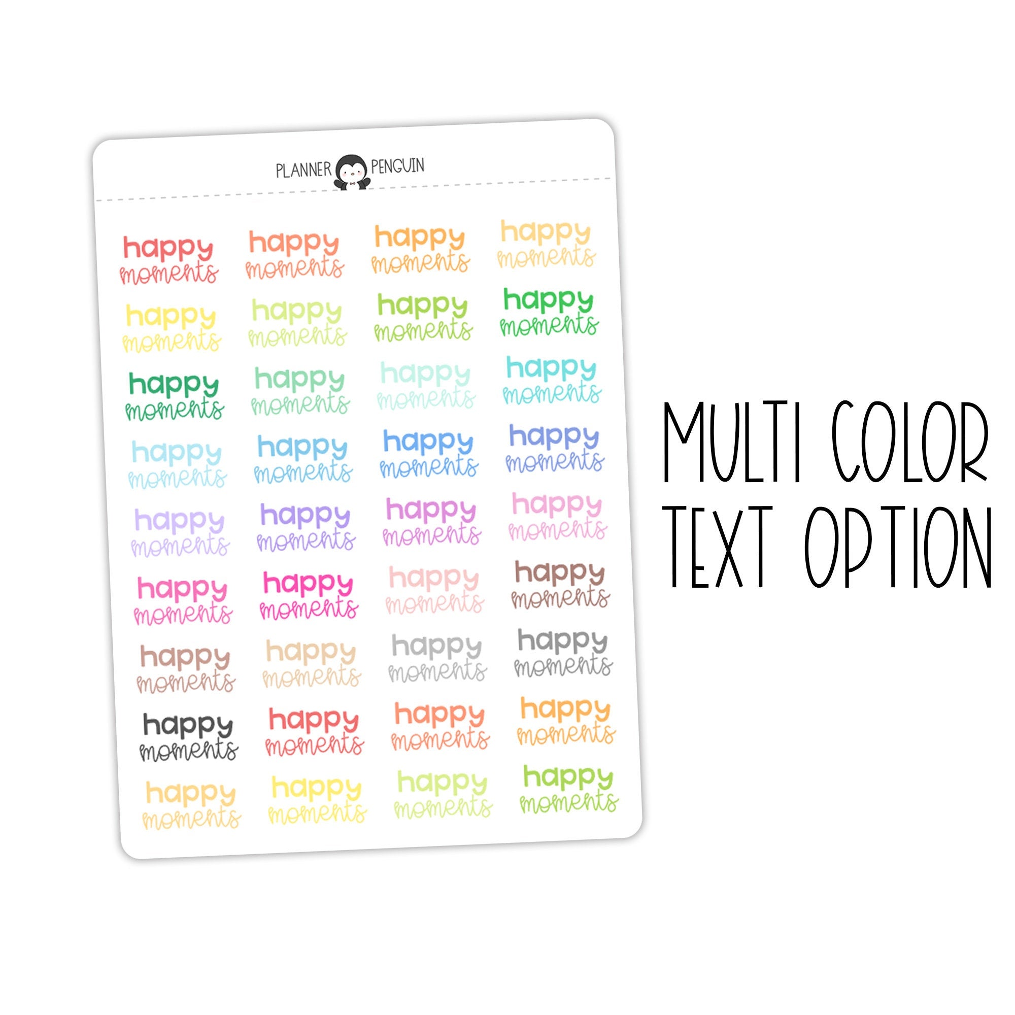 Happy Moments Typography stickers
