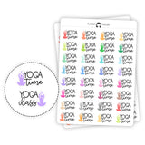 Yoga time Yoga class - Icon Script Stickers