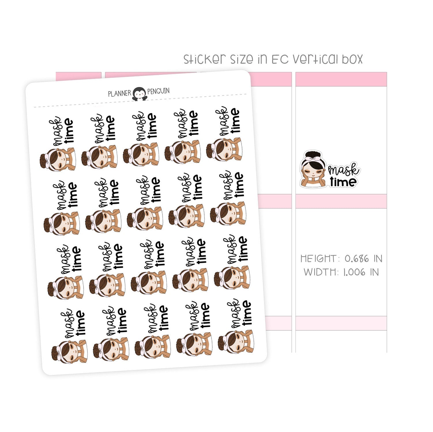Mask Time Skincare - Icon Script Stickers // #190