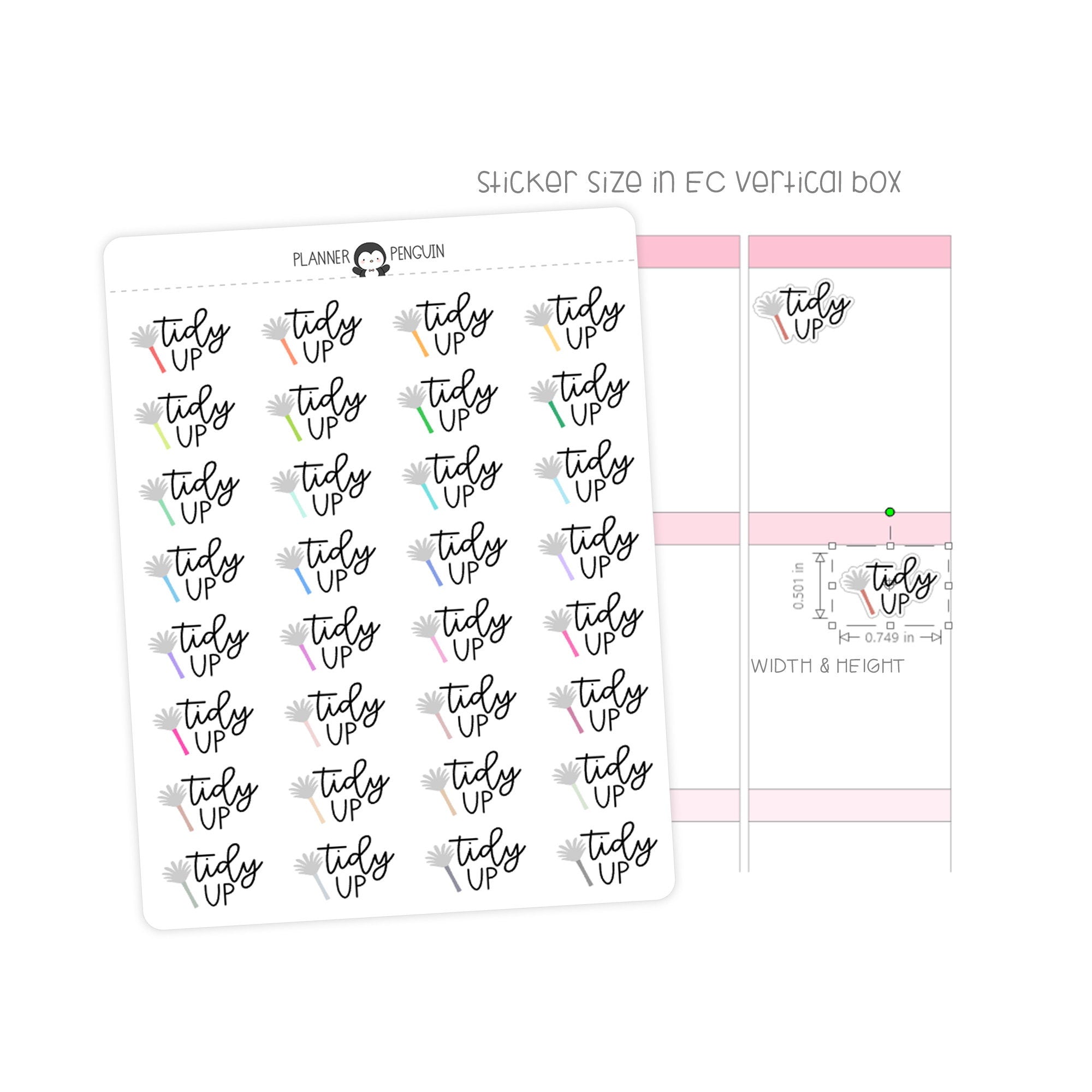 Tidy Up - Icon Script Stickers