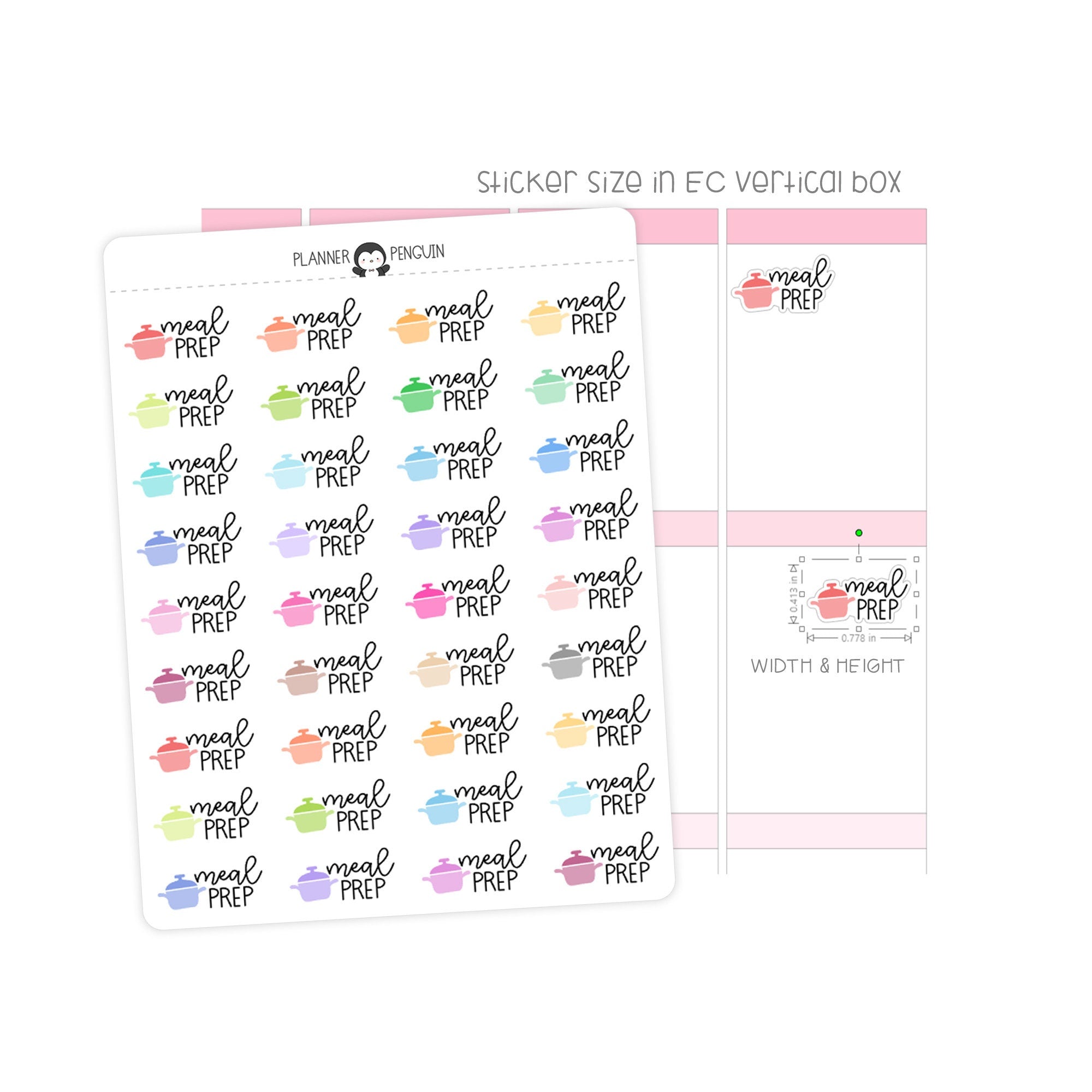 Meal Prep - Icon Script Stickers