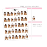 Skincare Me Time girl - Icon Planner Stickers// #189