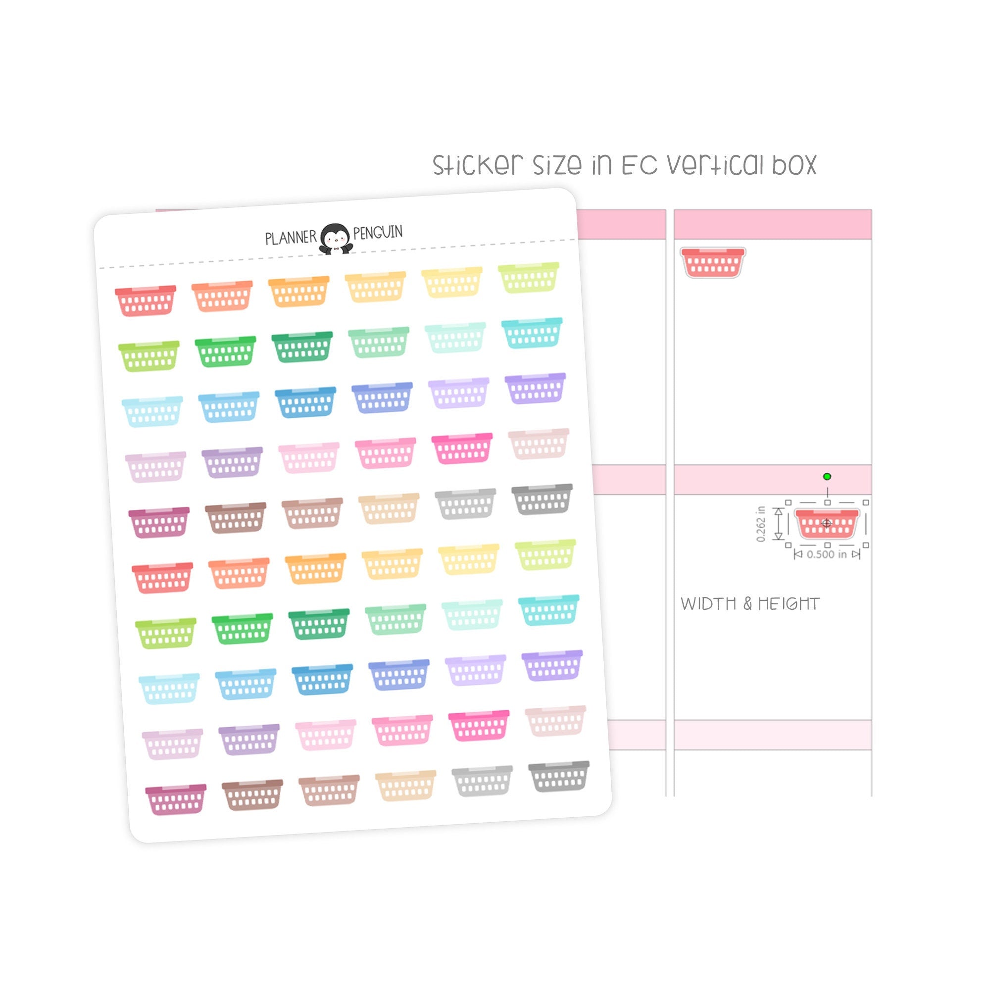 Laundry Hamper - Icon Planner Stickers