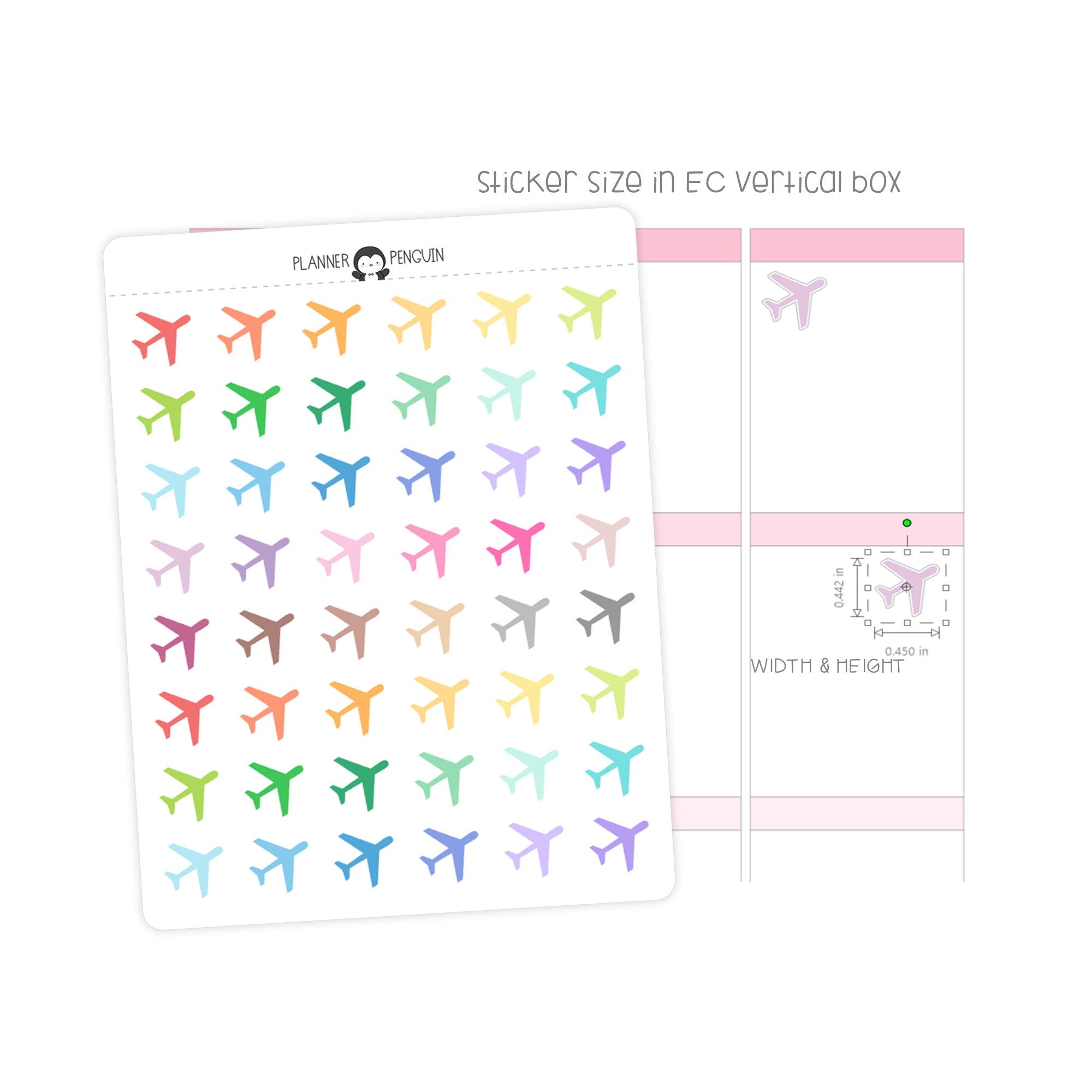 Airplane Travel - Icon Planner Stickers