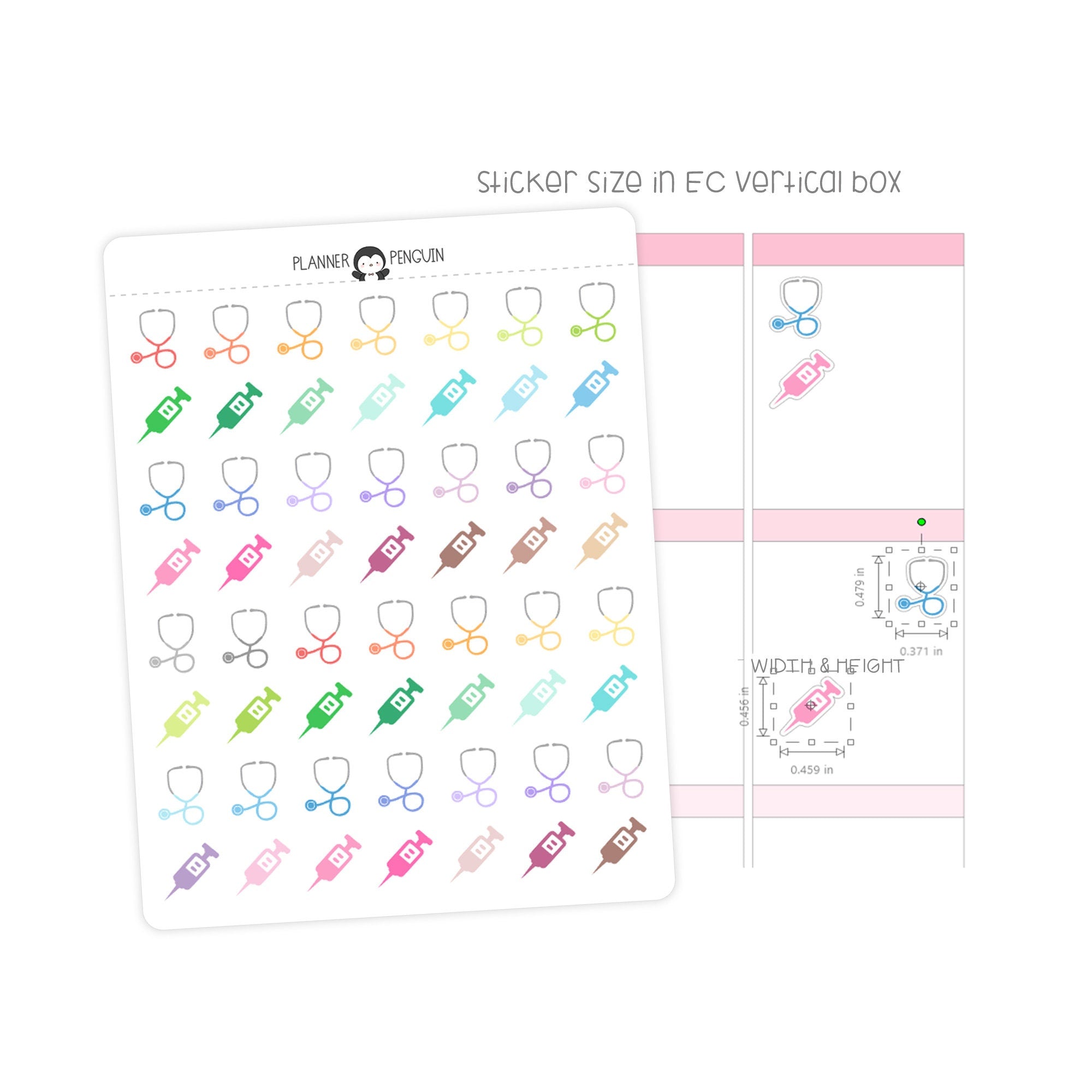 Doctor Nurse Hospital - Icon Planner Stickers
