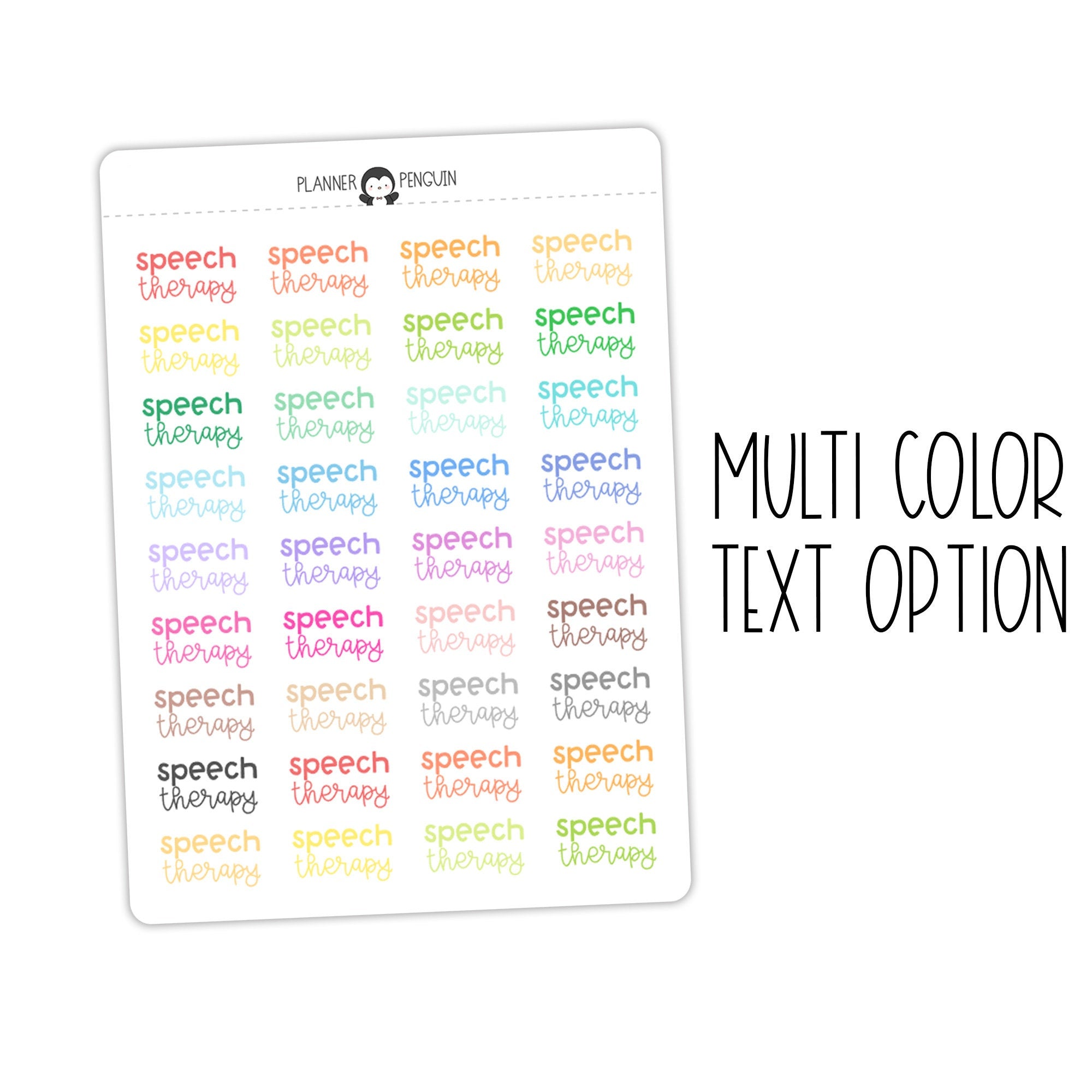 Speech Therapy Typography stickers