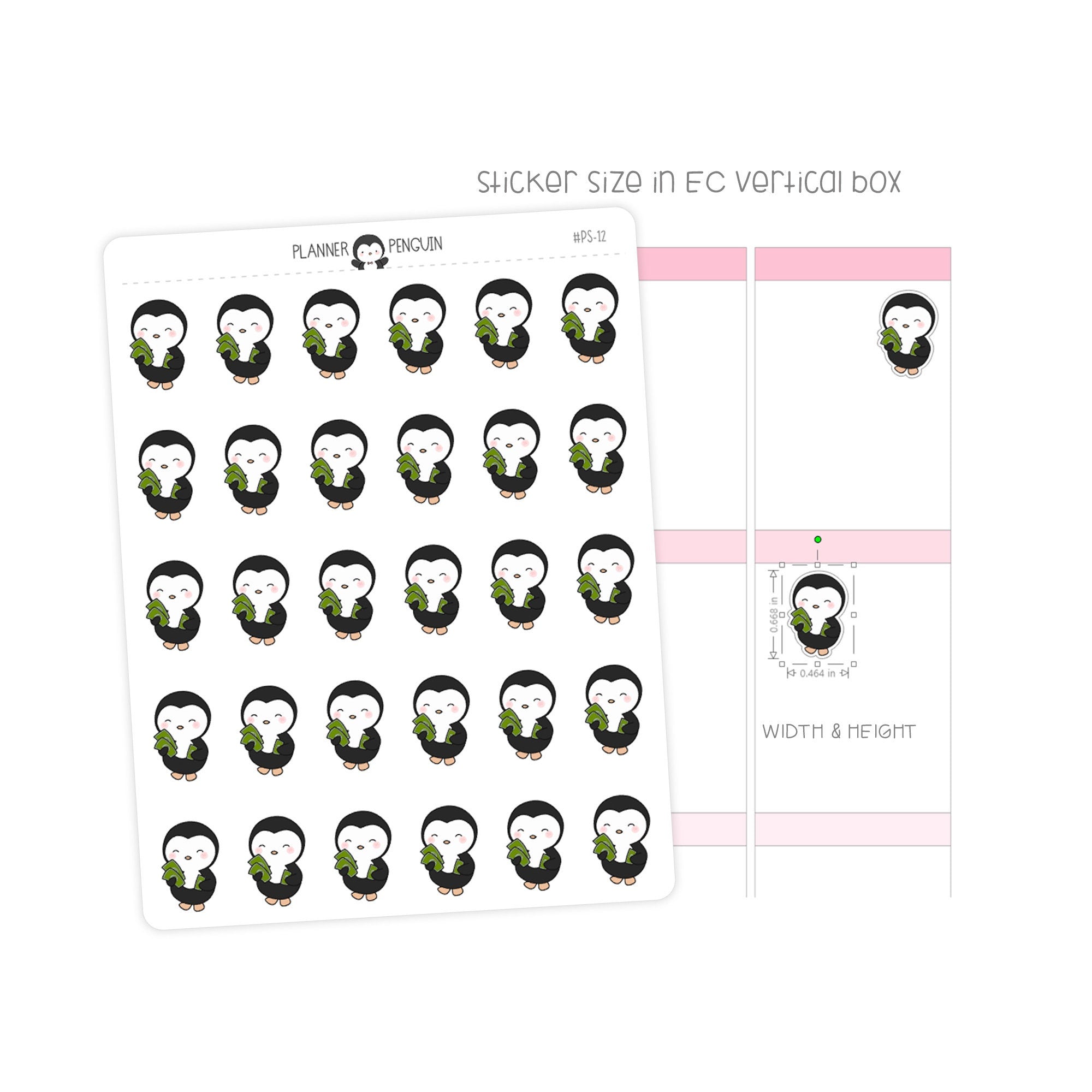 Pay Day Penguin Planner Stickers
