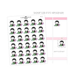 Wrapping Gifts Penguin Planner Stickers
