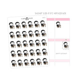 Work Study Laptop Penguin Planner Stickers