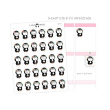 Flower Girl Penguin Planner Stickers