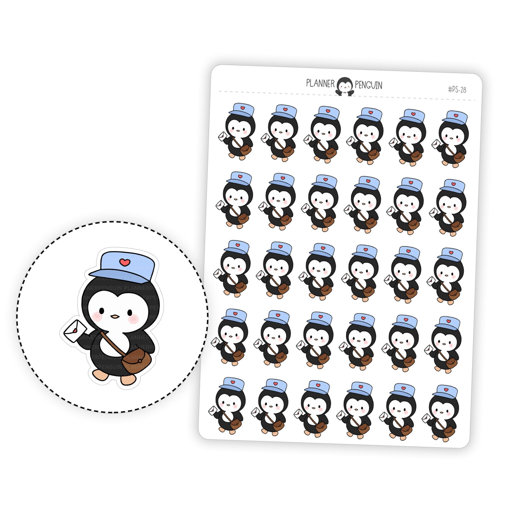 Happy Mail Penguin Planner Stickers
